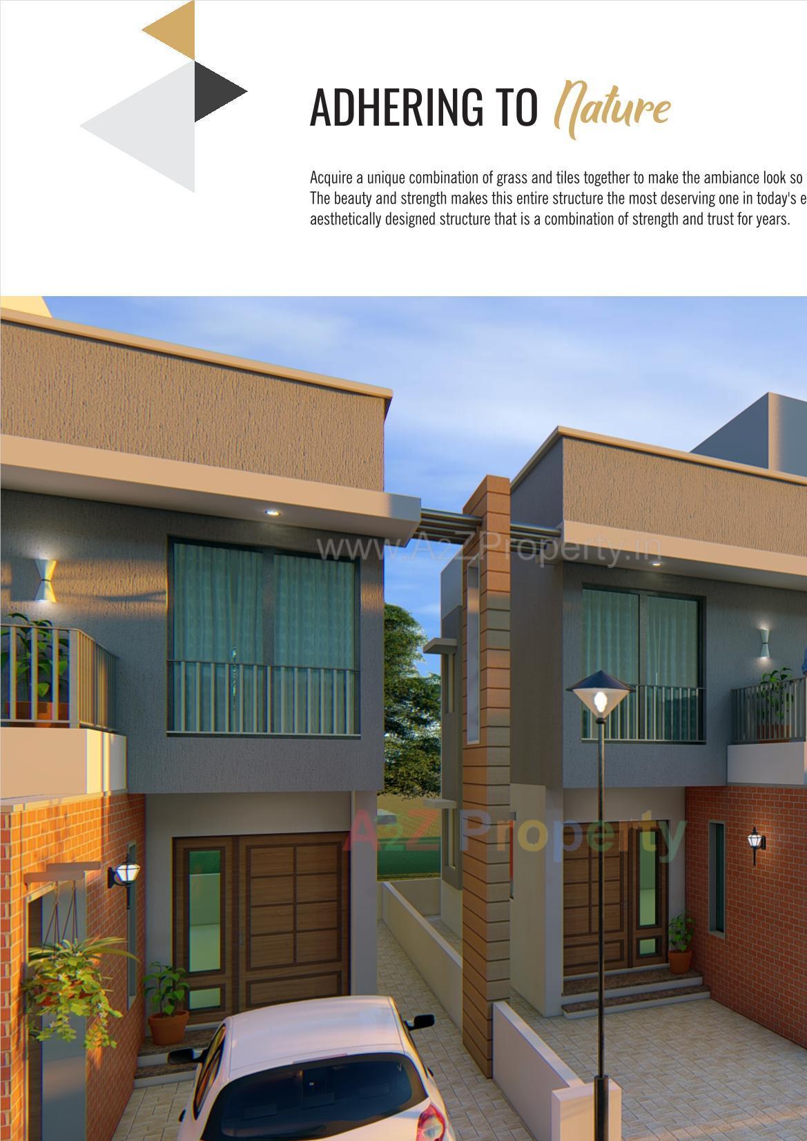3D Elevation of real estate project Ashirwad Bungalows located at Palanpur, Banaskantha, Gujarat