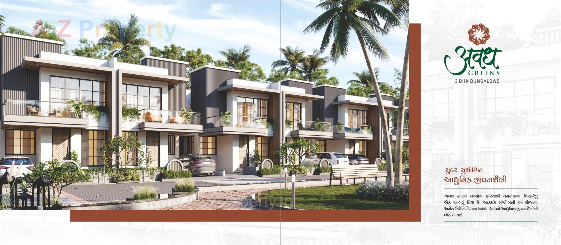 3D Elevation of real estate project Avadh Greens located at Palanpur, Banaskantha, Gujarat