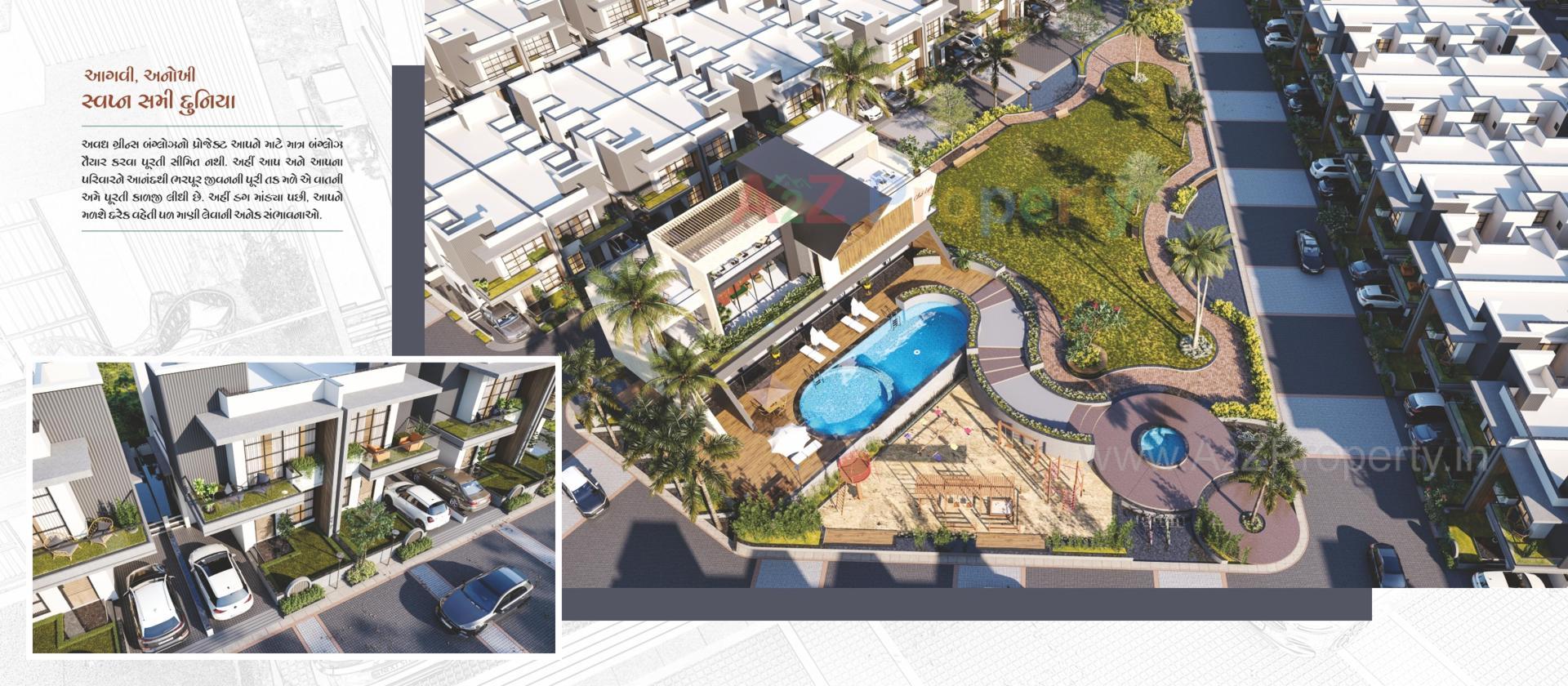 3D Elevation of real estate project Avadh Greens located at Palanpur, Banaskantha, Gujarat