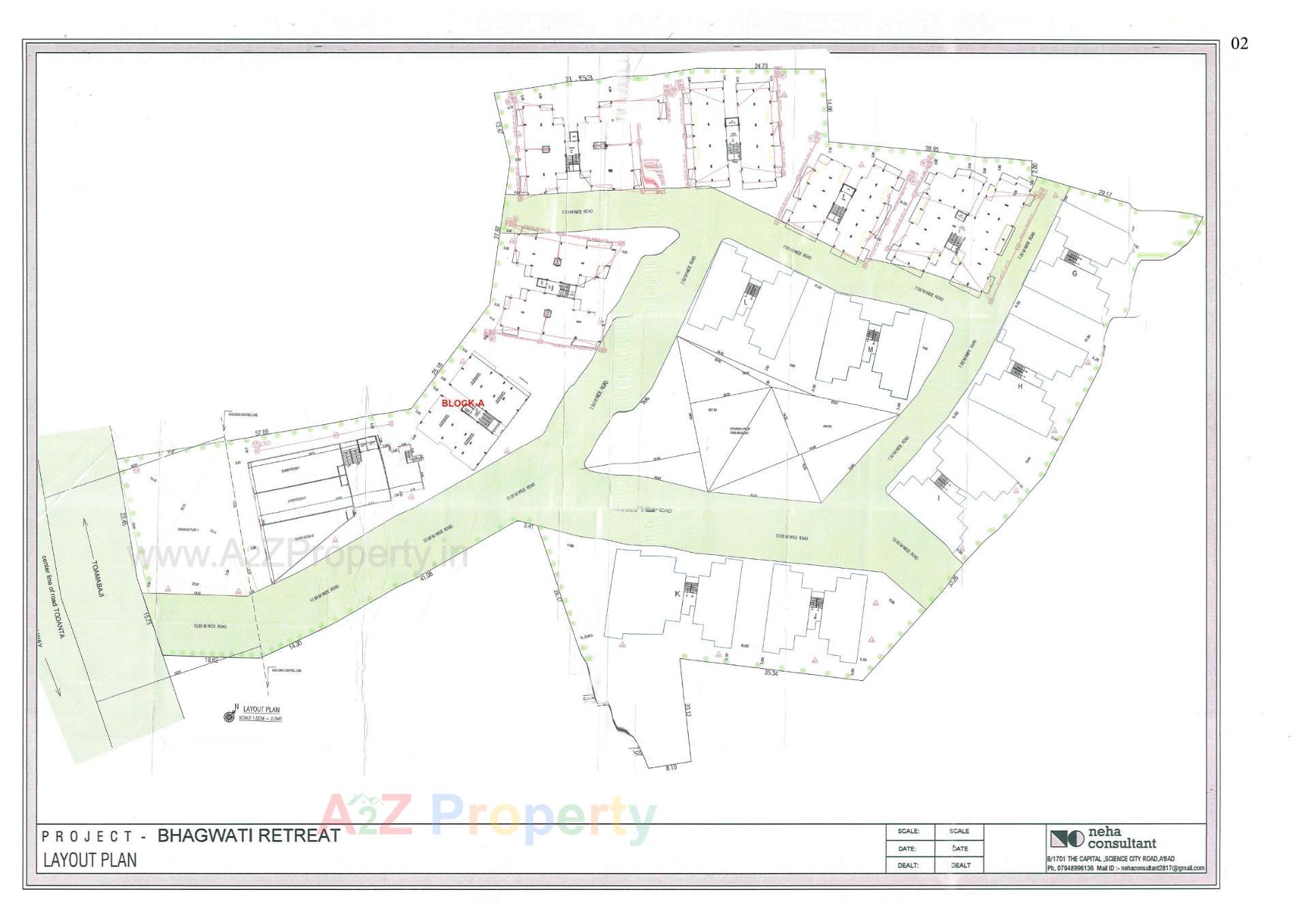 Layout of real estate project Bhagwati Retreat located at Ambaji, Banaskantha, Gujarat