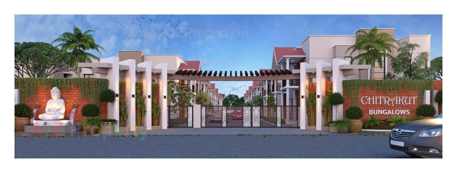 3D Elevation of real estate project Chitrakut Bungalows located at Banaskantha, Banaskantha, Gujarat