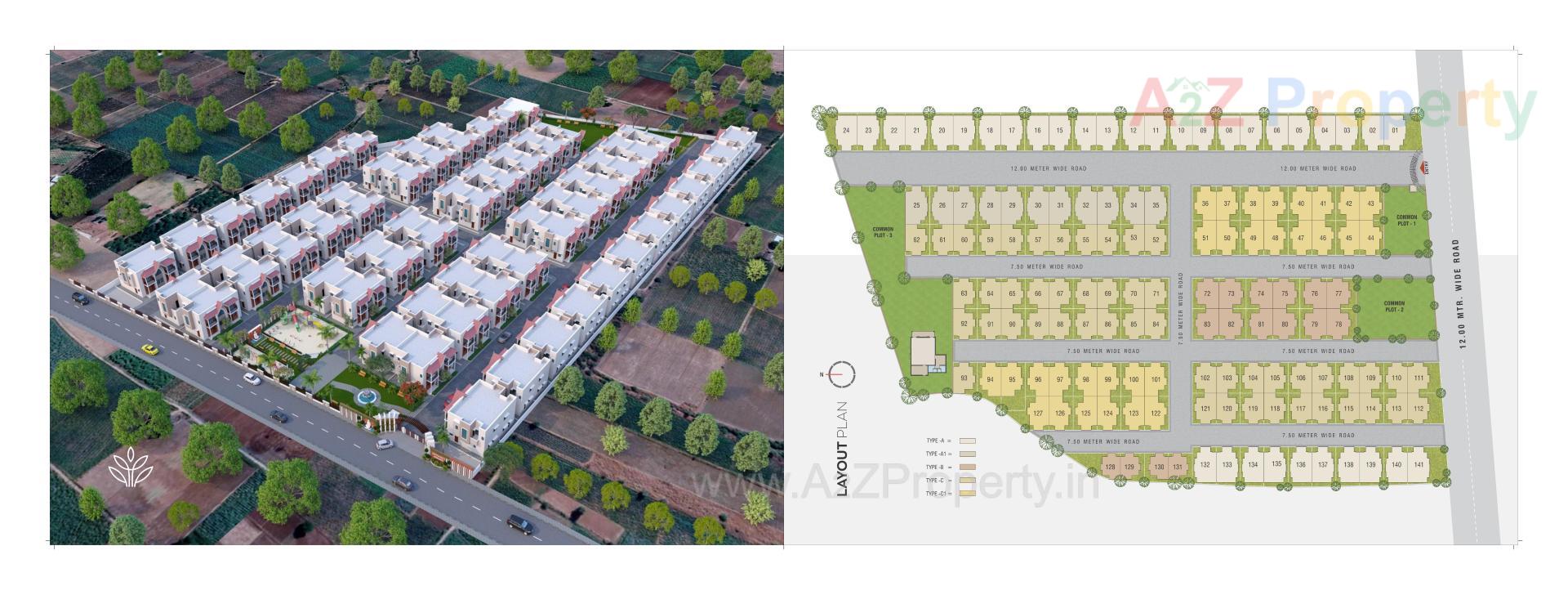 Layout of real estate project Chitrakut Bungalows located at Banaskantha, Banaskantha, Gujarat