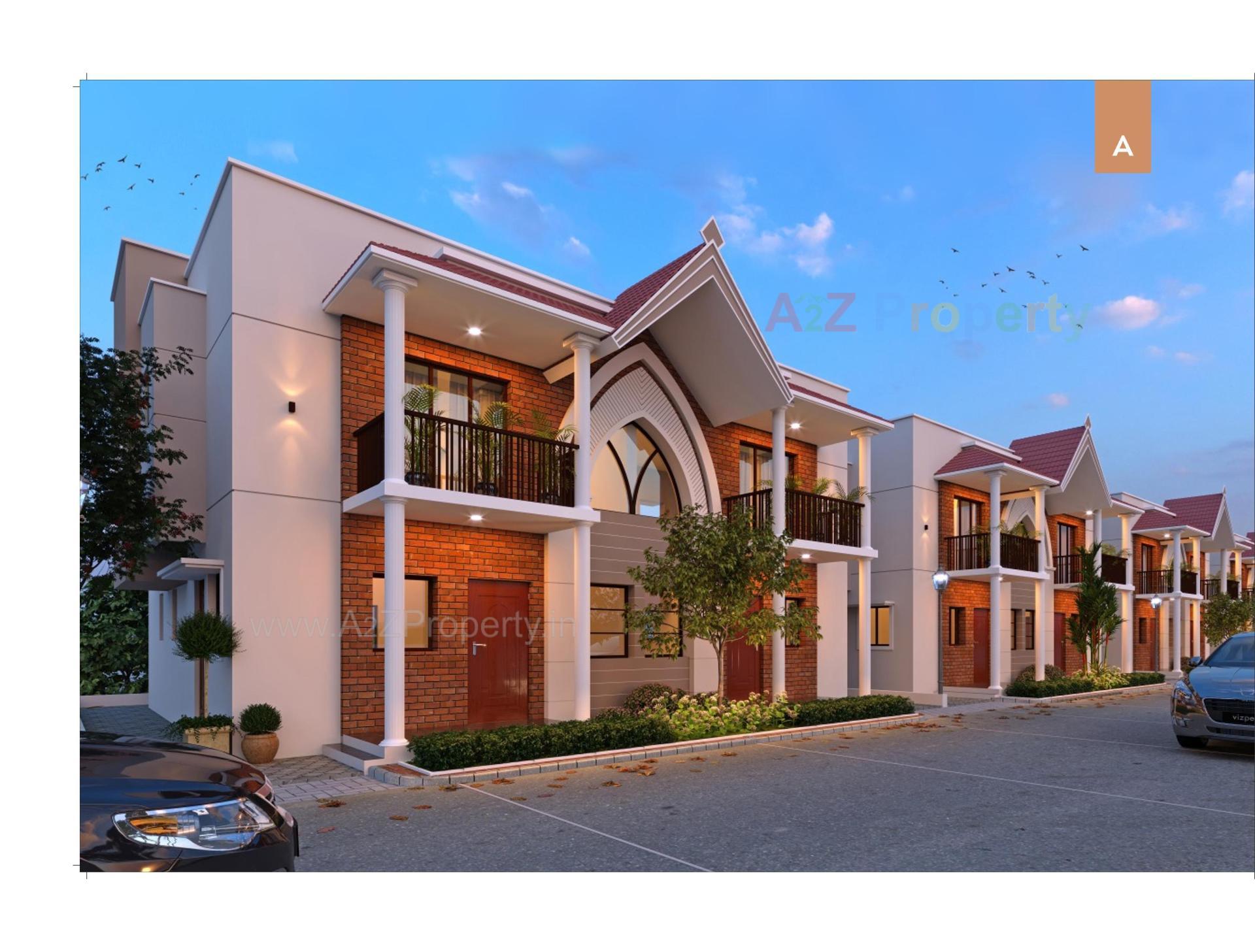 3D Elevation of real estate project Chitrakut Bungalows located at Banaskantha, Banaskantha, Gujarat