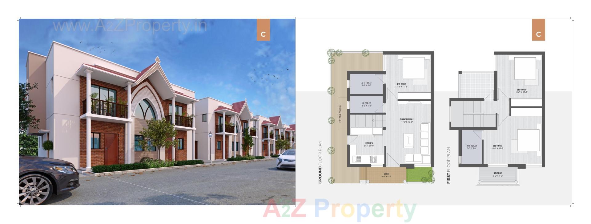 Layout of real estate project Chitrakut Bungalows located at Banaskantha, Banaskantha, Gujarat
