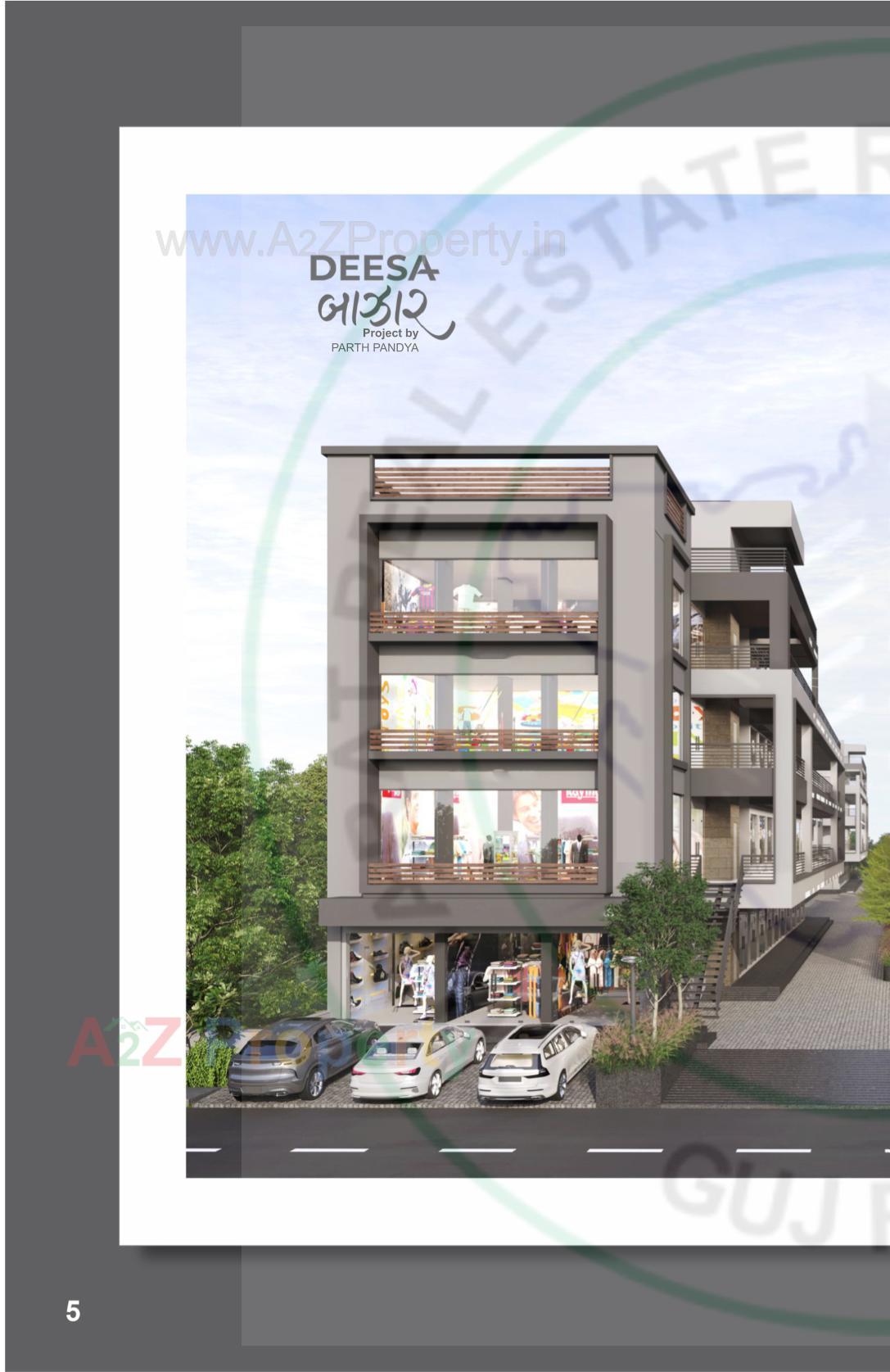 3D Elevation of real estate project Deesa Bazar located at Deesa, Banaskantha, Gujarat