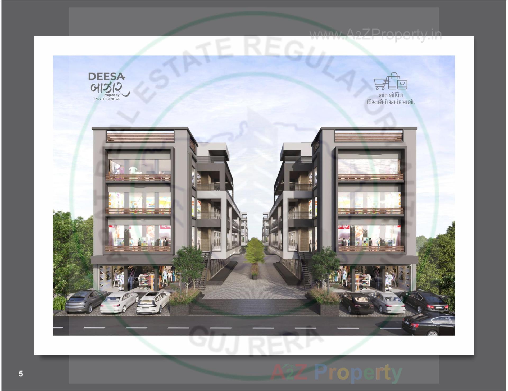 3D Elevation of real estate project Deesa Bazar located at Deesa, Banaskantha, Gujarat