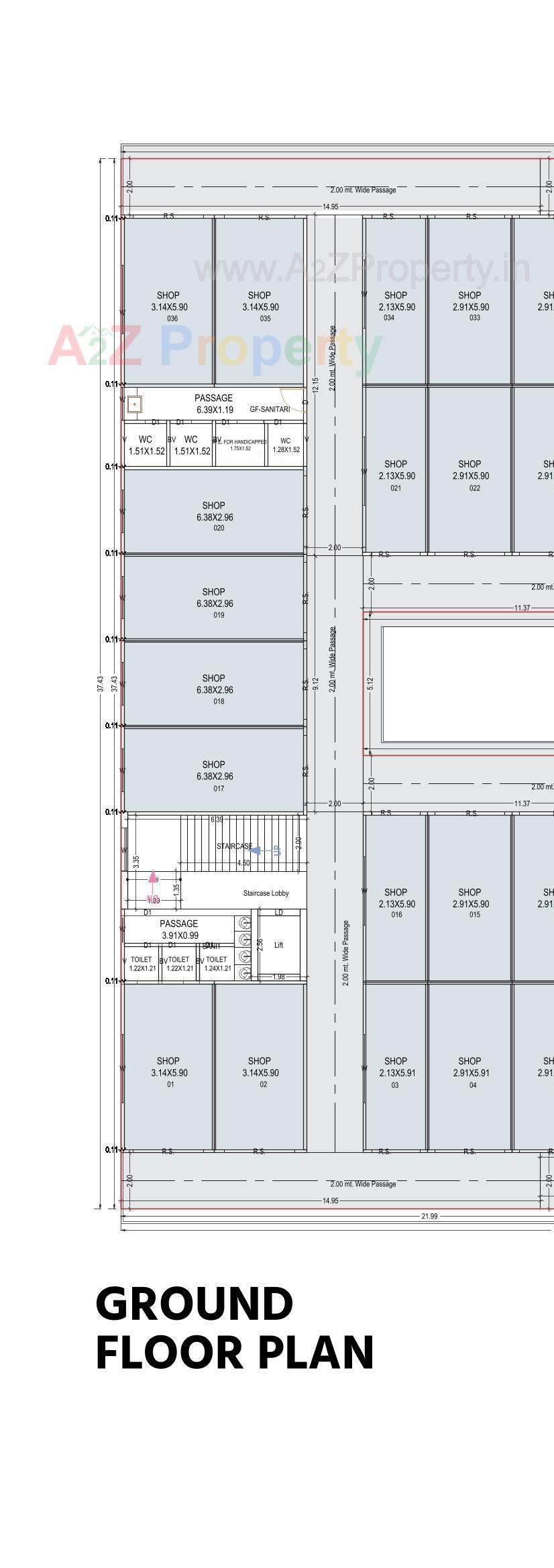 Layout of real estate project Gokuldham Arcade located at Palanpur, Banaskantha, Gujarat
