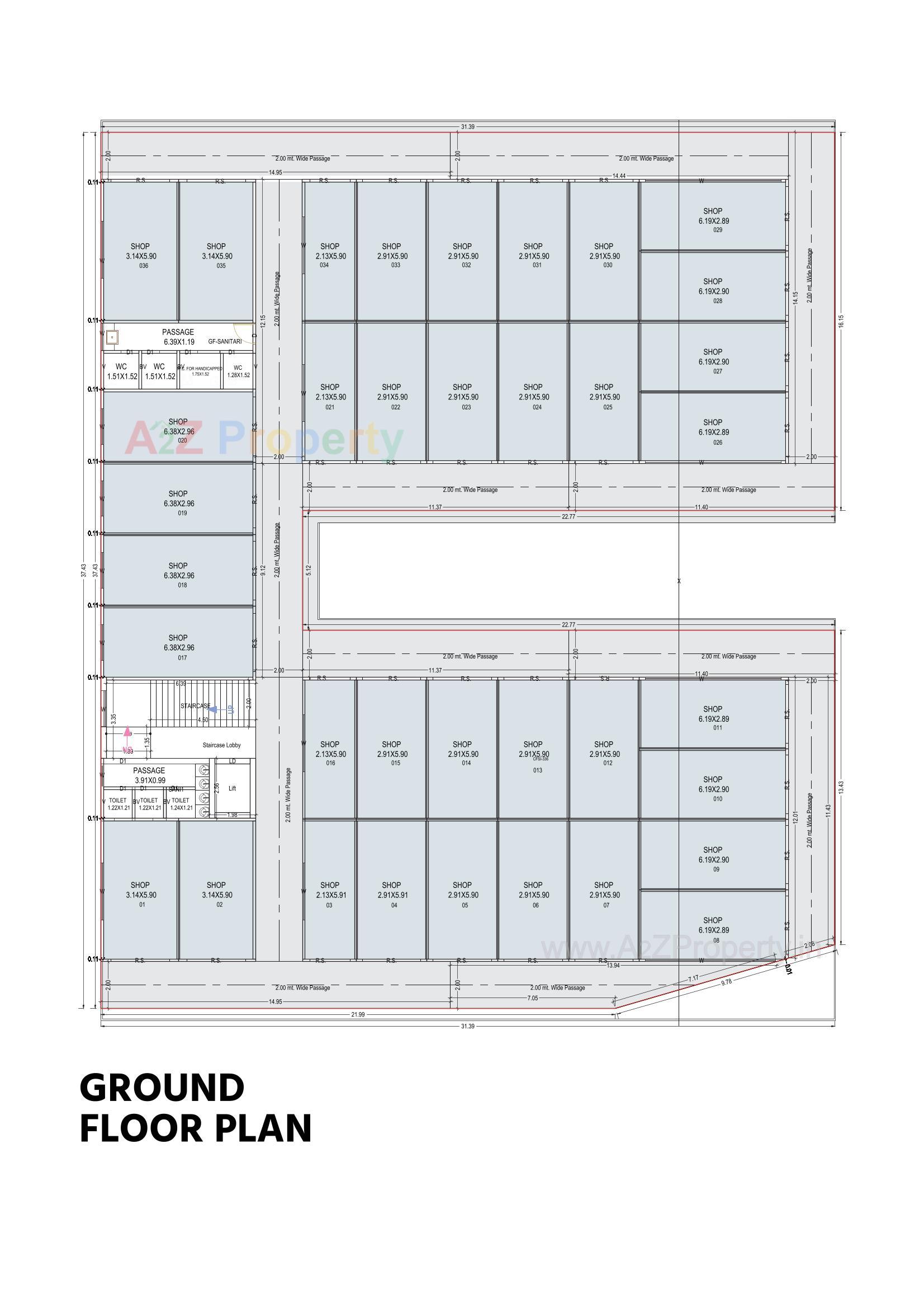 Layout of real estate project Gokuldham Arcade located at Palanpur, Banaskantha, Gujarat