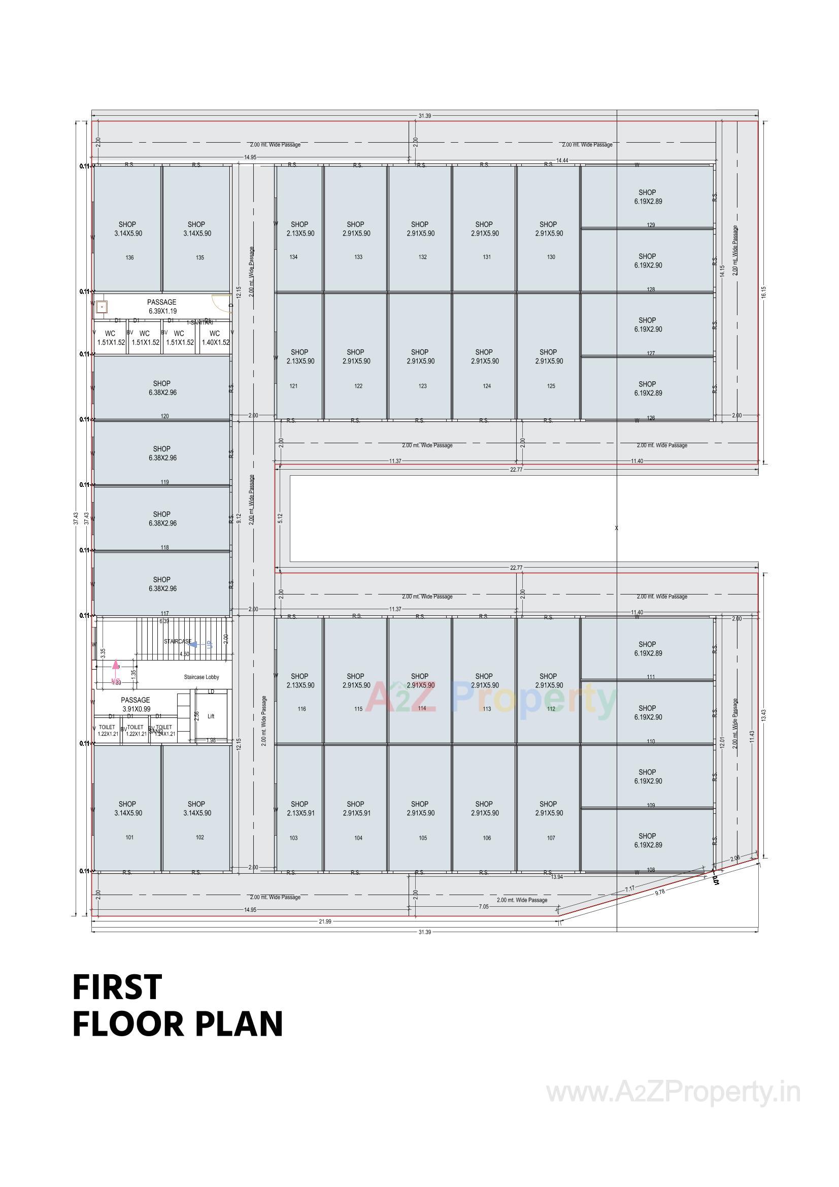 Layout of real estate project Gokuldham Arcade located at Palanpur, Banaskantha, Gujarat