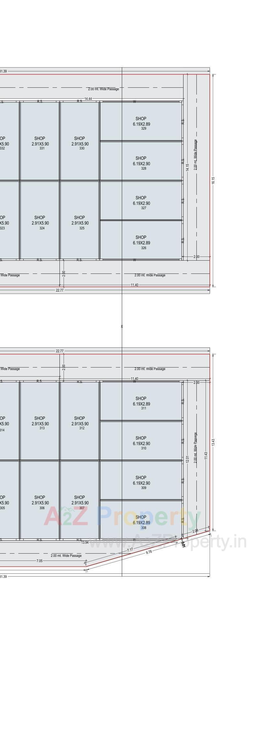 Layout of real estate project Gokuldham Arcade located at Palanpur, Banaskantha, Gujarat