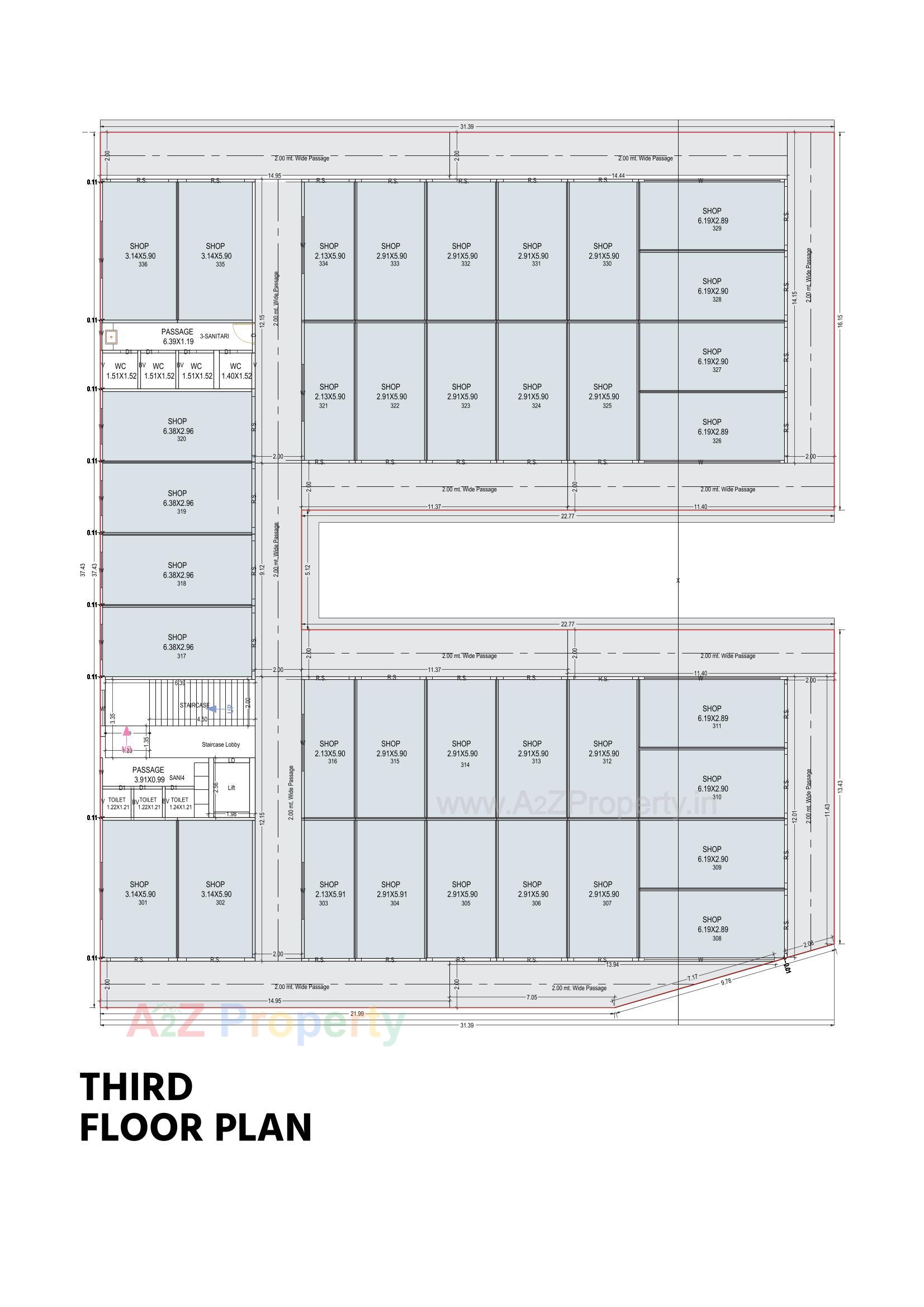 Layout of real estate project Gokuldham Arcade located at Palanpur, Banaskantha, Gujarat