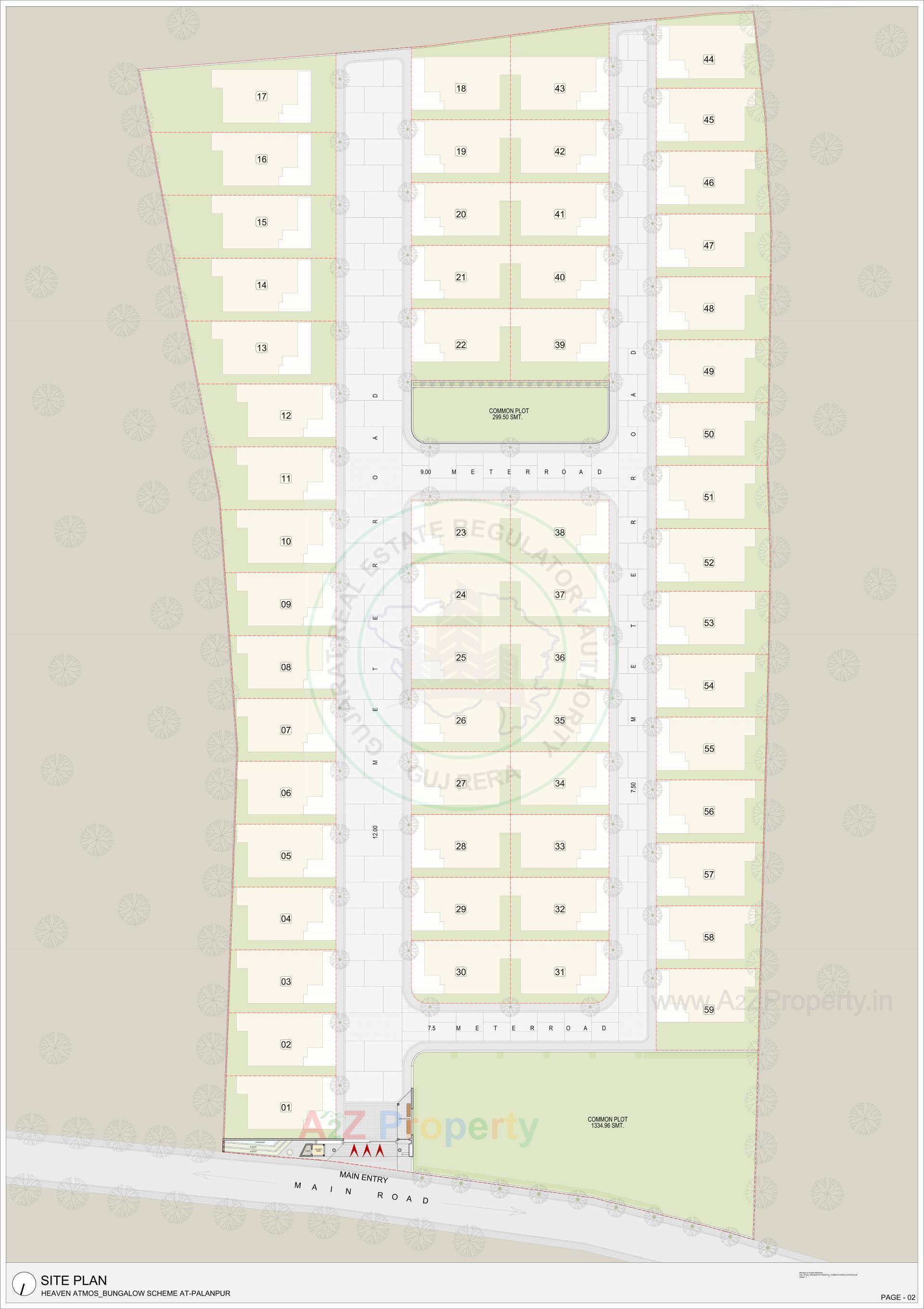 Layout of real estate project Heaven Atmos located at Gathaman, Banaskantha, Gujarat