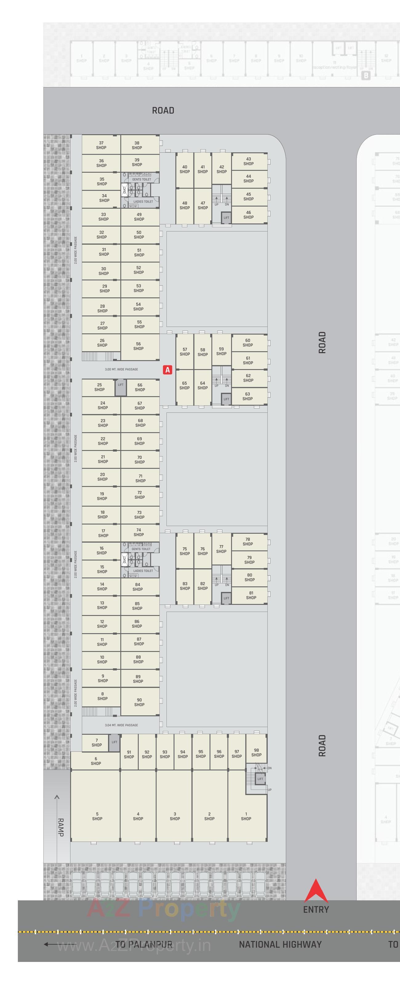 Layout of real estate project Kesar City Centre located at Rajpur, Banaskantha, Gujarat