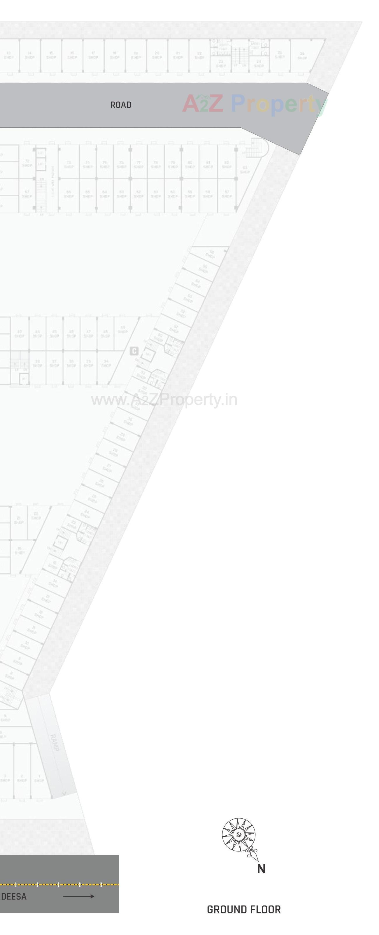 Layout of real estate project Kesar City Centre located at Rajpur, Banaskantha, Gujarat