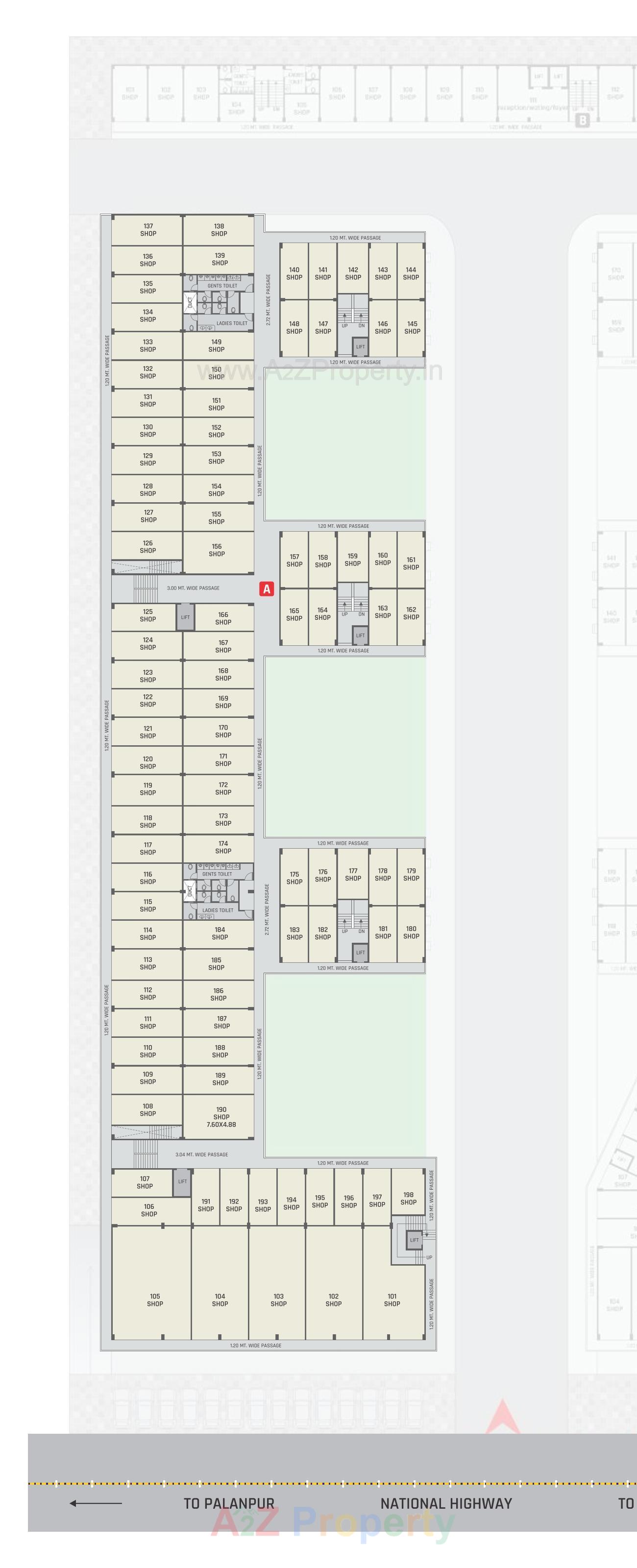 Layout of real estate project Kesar City Centre located at Rajpur, Banaskantha, Gujarat