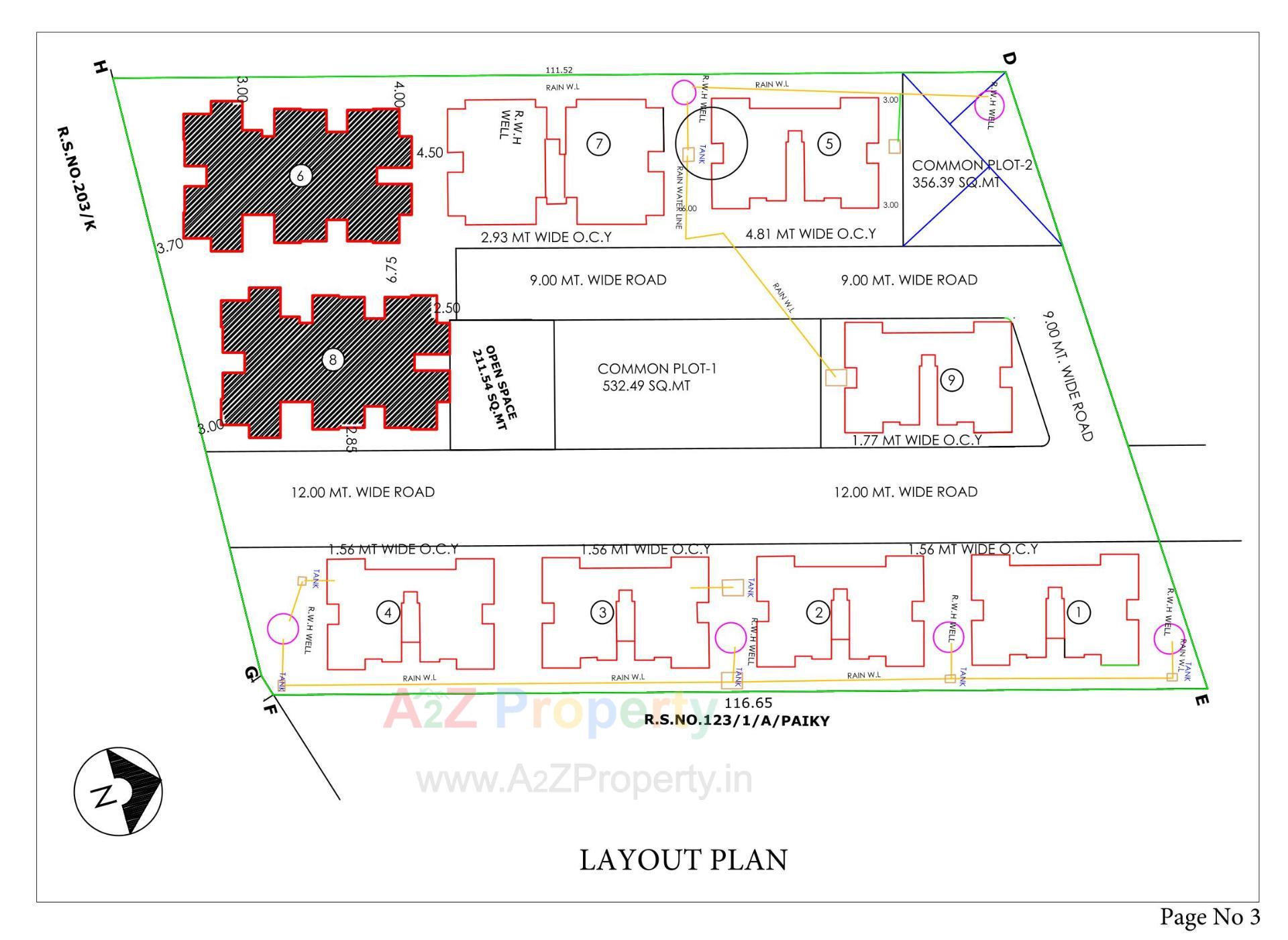 Layout of real estate project Krishna Hill located at Kumbhariya, Banaskantha, Gujarat