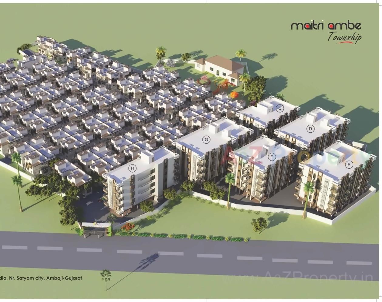 3D Elevation of real estate project Maitri Ambe Township located at Ambaji, Banaskantha, Gujarat