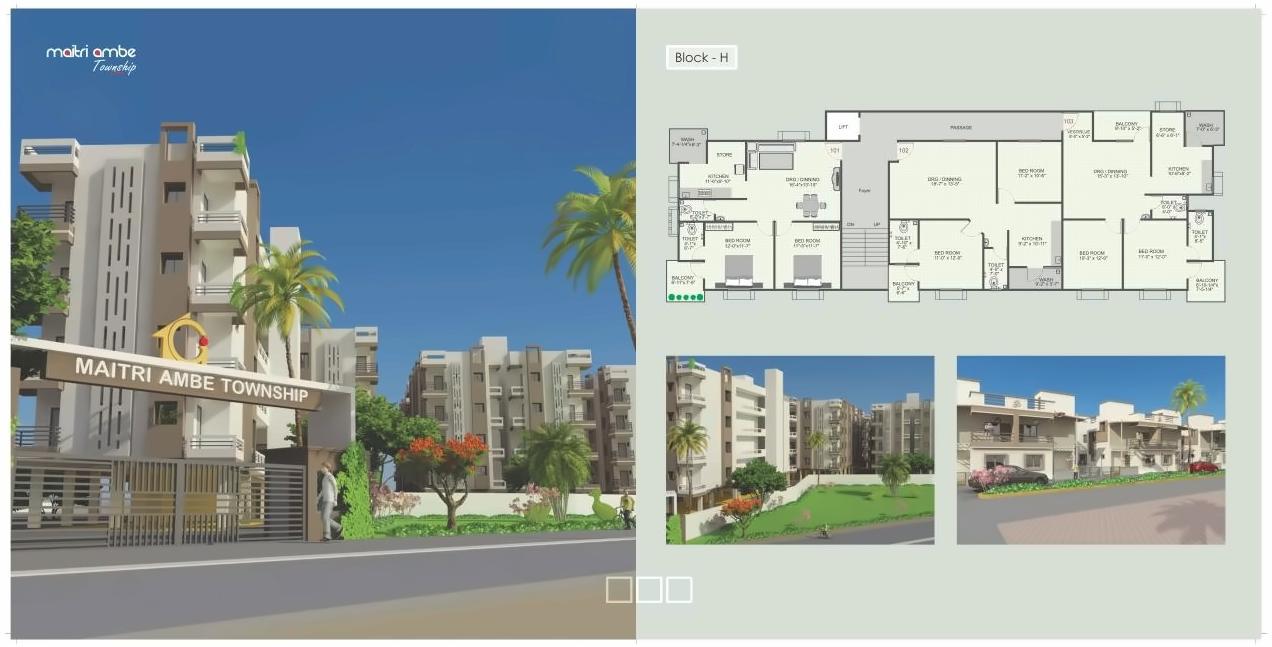 Layout of real estate project Maitri Ambe Township located at Ambaji, Banaskantha, Gujarat