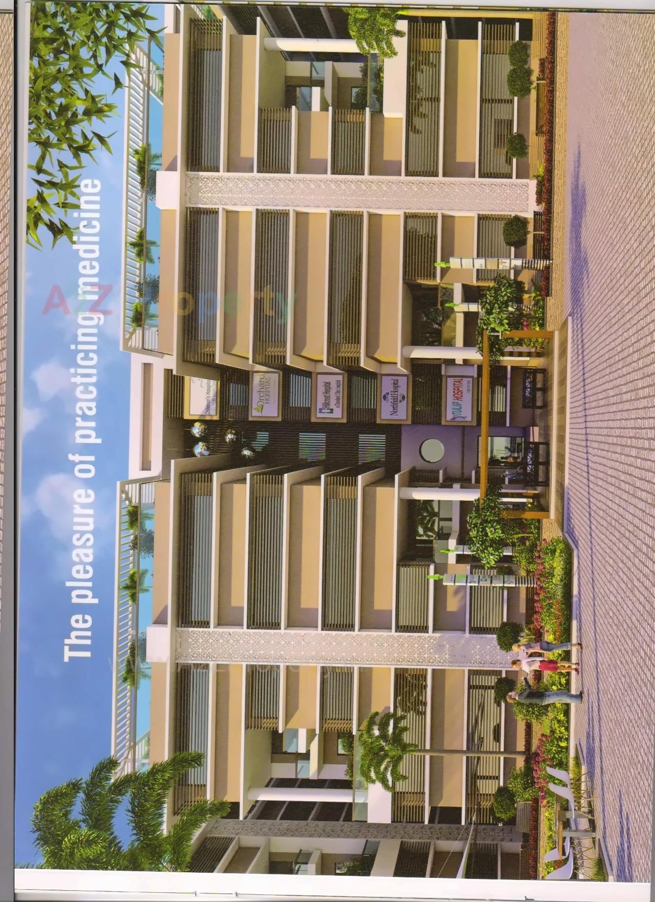 3D Elevation of real estate project Medipolis located at Palanpur, Banaskantha, Gujarat