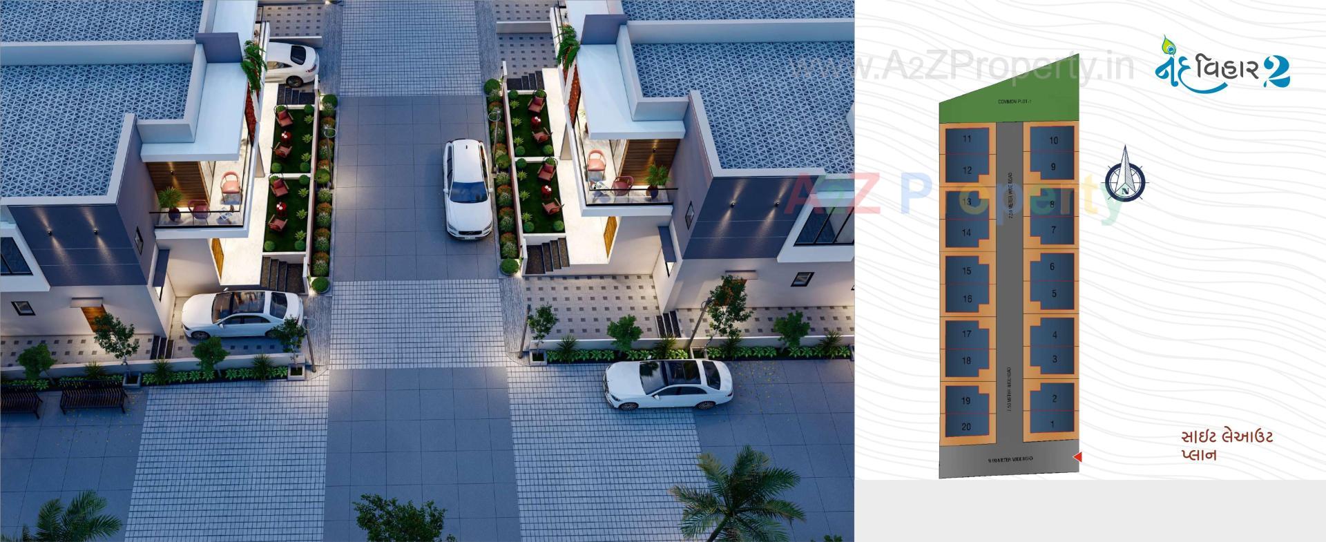 3D Elevation of real estate project Nand Vihar located at Palanpur, Banaskantha, Gujarat