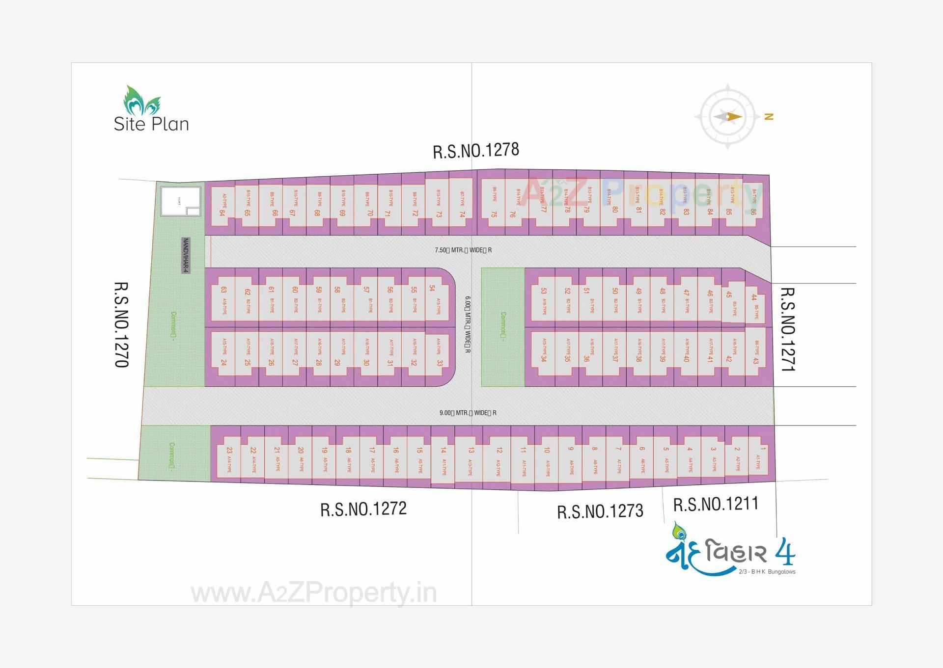 Layout of real estate project Nand Vihar located at Palanpur, Banaskantha, Gujarat