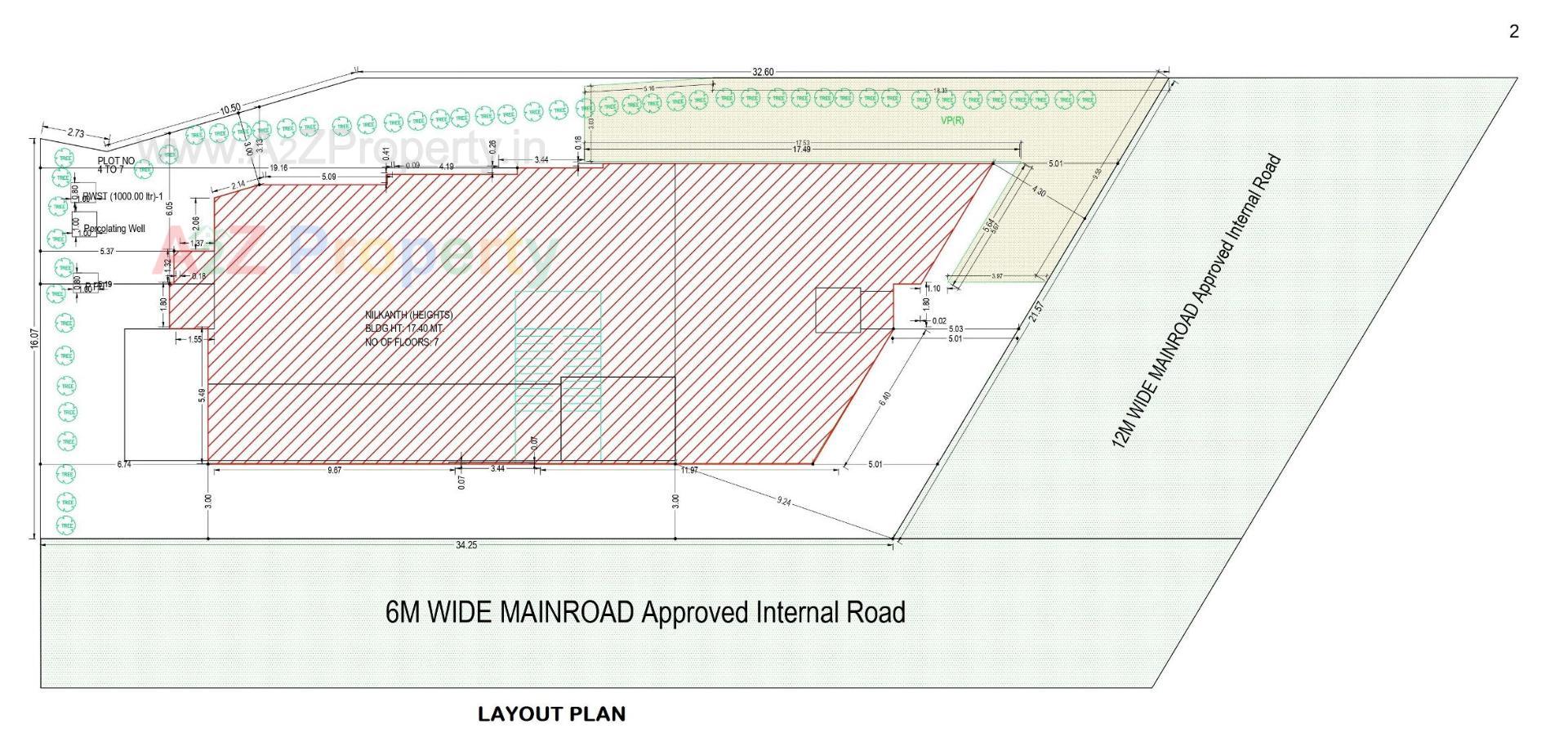 Layout of real estate project Nilkanth Heights located at Palanpur, Banaskantha, Gujarat