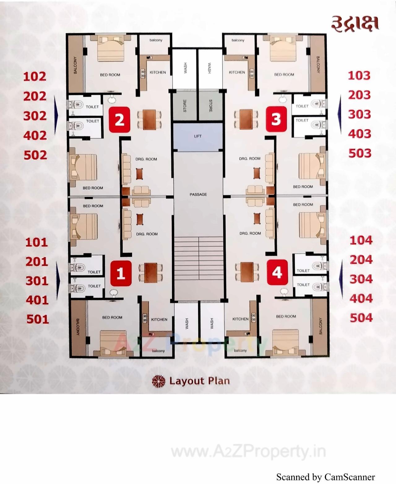 Layout of real estate project Rudraksh located at Palanpur, Banaskantha, Gujarat