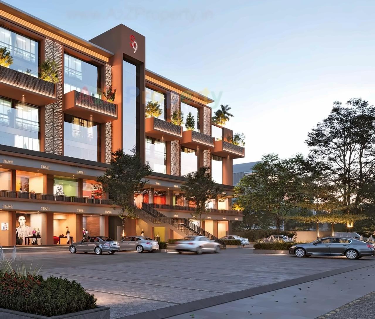 3D Elevation of real estate project S 9  Complex located at Palanpur, Banaskantha, Gujarat