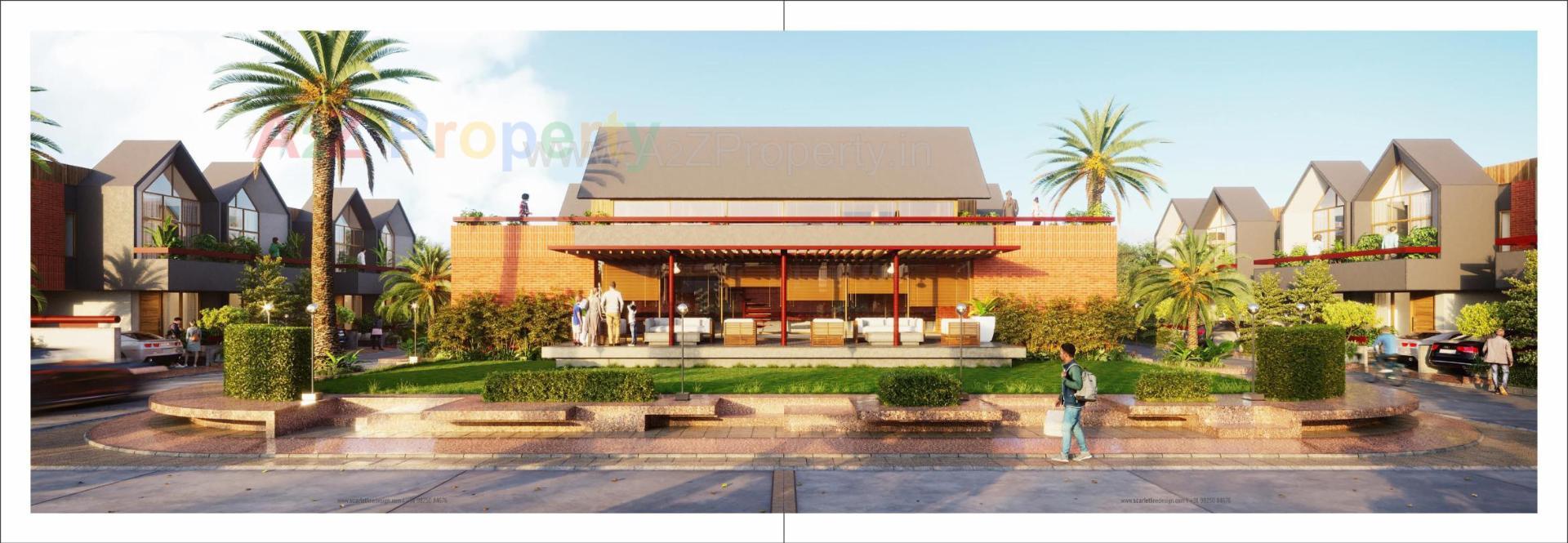 3D Elevation of real estate project S9 Bunglows located at Palanpur, Banaskantha, Gujarat