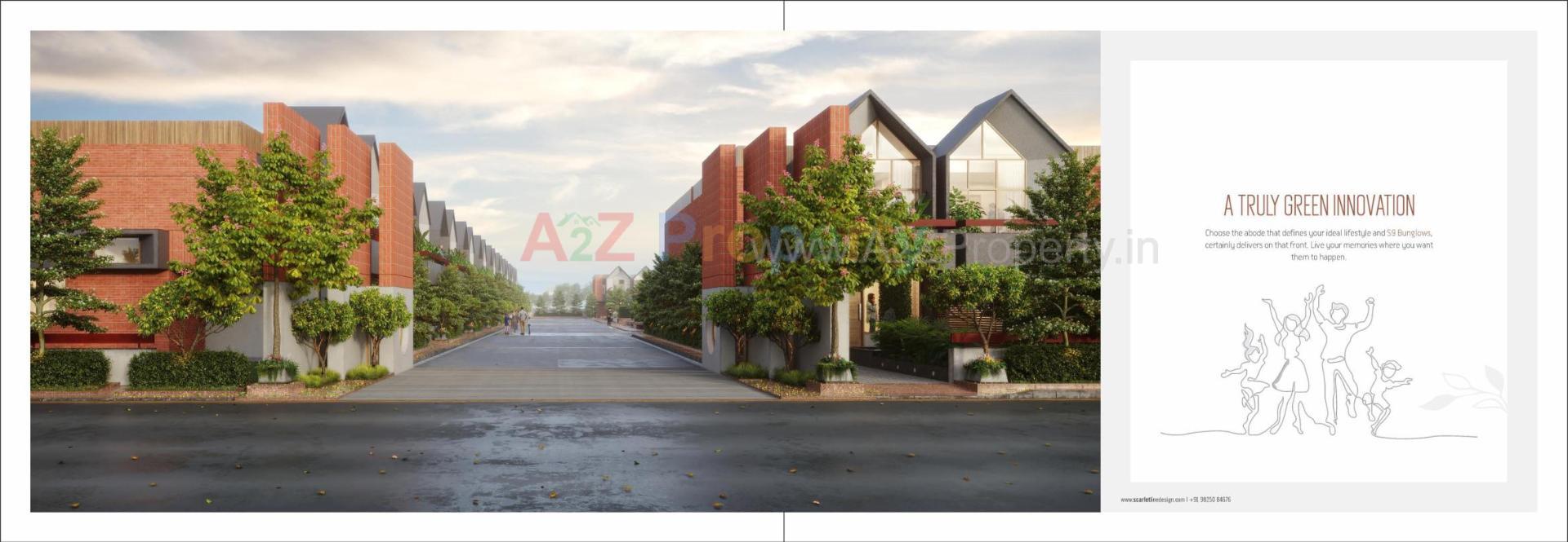 3D Elevation of real estate project S9 Bunglows located at Palanpur, Banaskantha, Gujarat