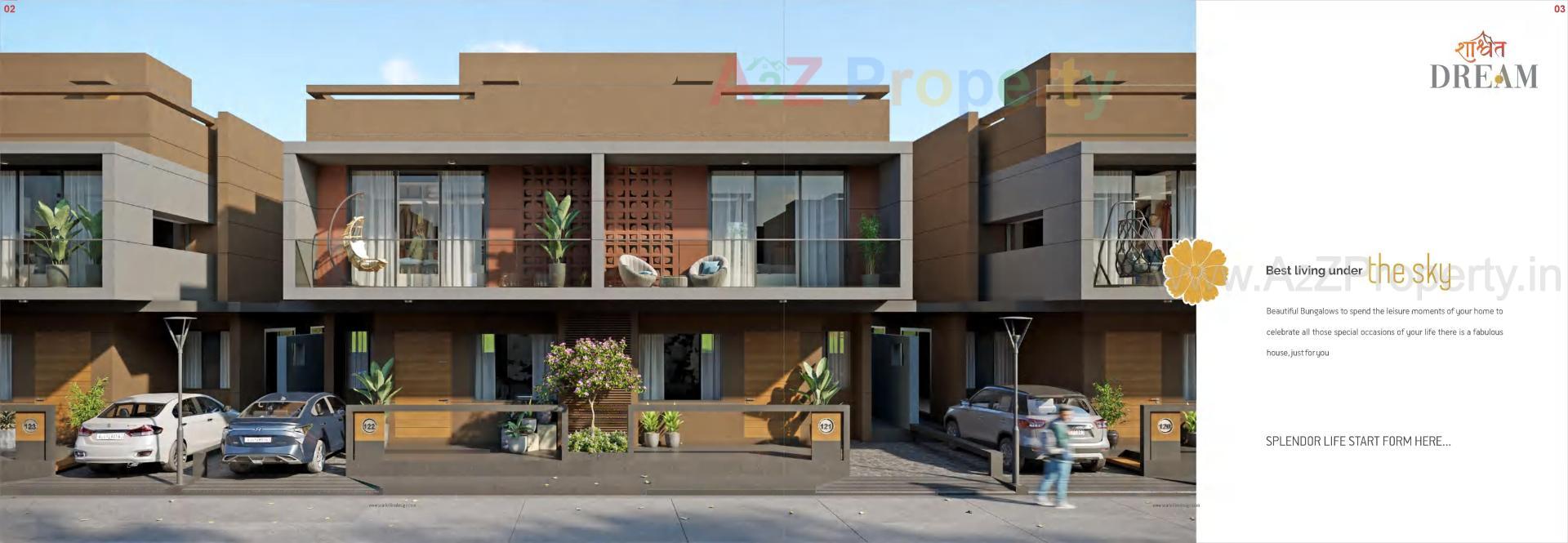3D Elevation of real estate project Shashwat Dream located at Palanpur, Banaskantha, Gujarat