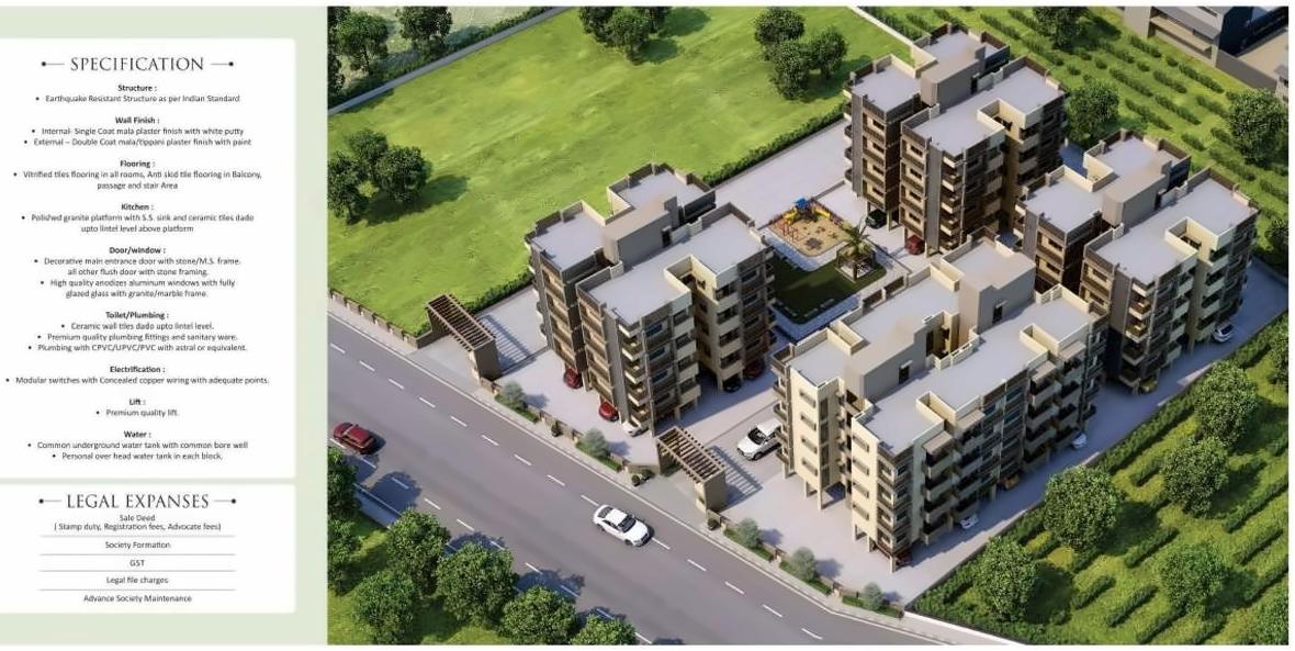 3D Elevation of real estate project Shilp Heights located at Palanpur, Banaskantha, Gujarat