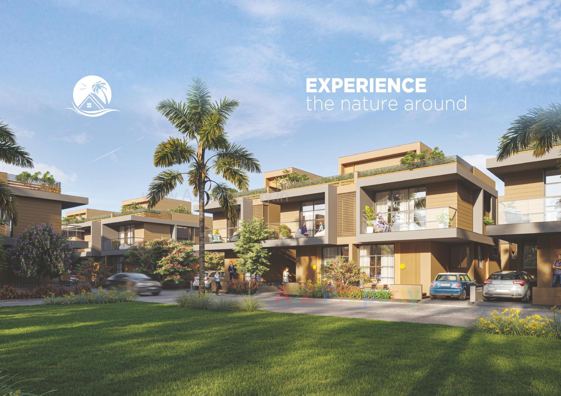 3D Elevation of real estate project Shiv Ananta Bunglows located at Palanpur, Banaskantha, Gujarat