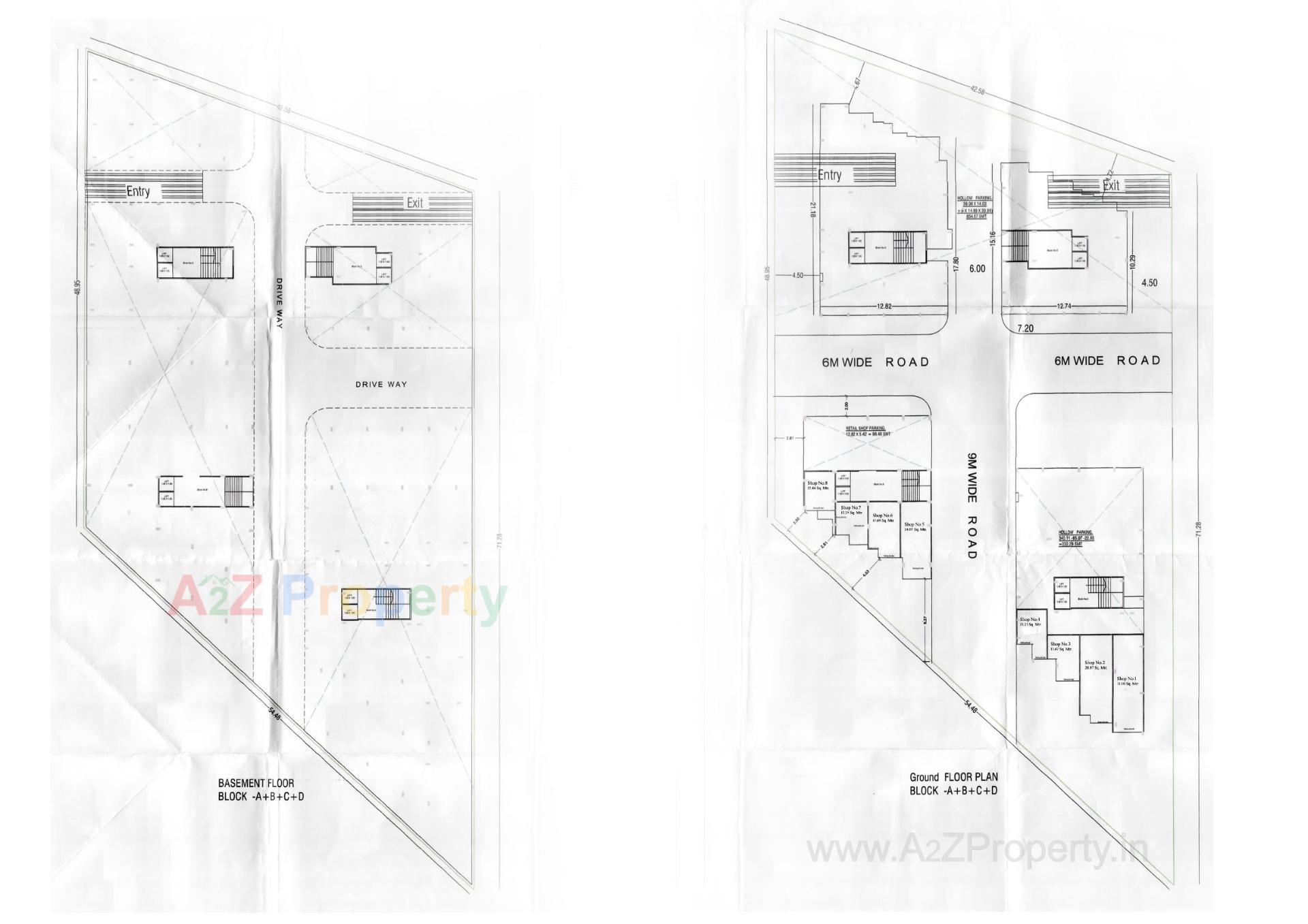 Layout of real estate project Shiv Appartments located at Palanpur, Banaskantha, Gujarat