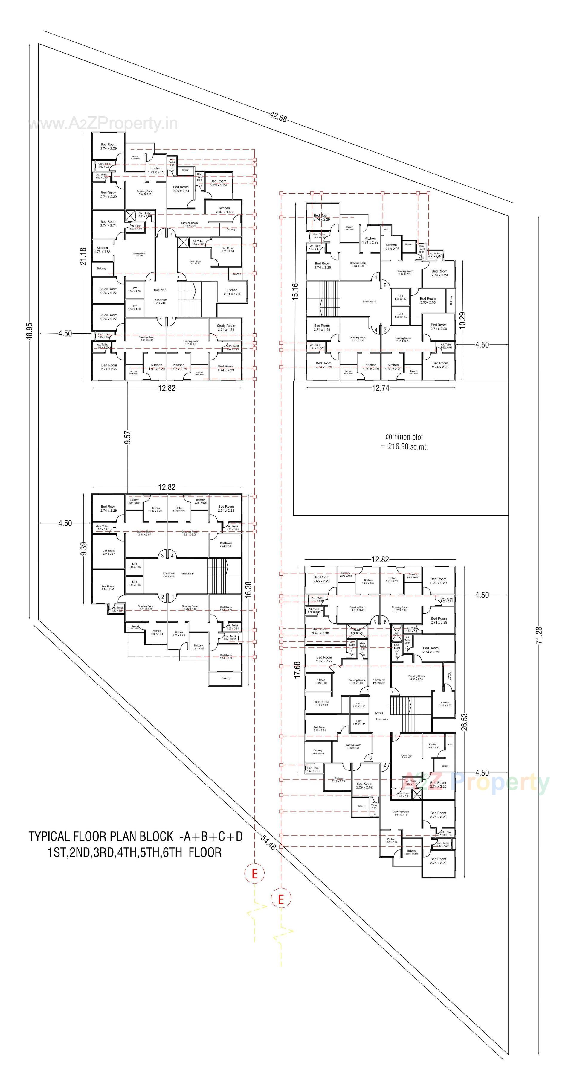 Layout of real estate project Shiv Appartments located at Palanpur, Banaskantha, Gujarat