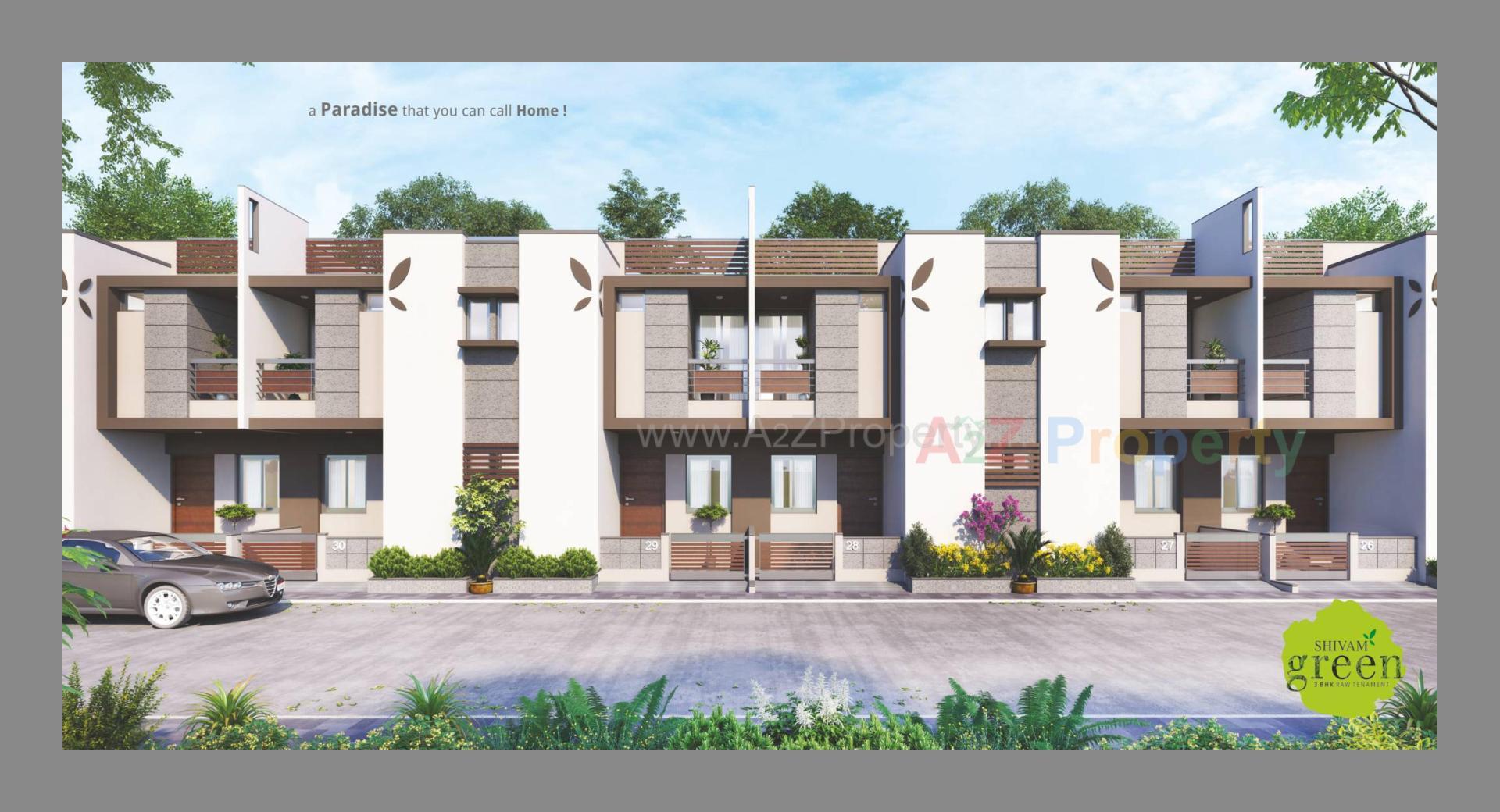 3D Elevation of real estate project Shivam Green located at Palanpur, Banaskantha, Gujarat