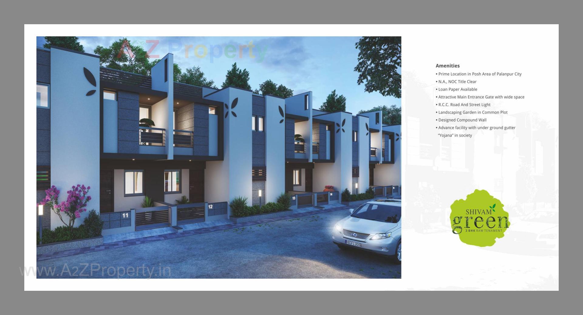 3D Elevation of real estate project Shivam Green located at Palanpur, Banaskantha, Gujarat