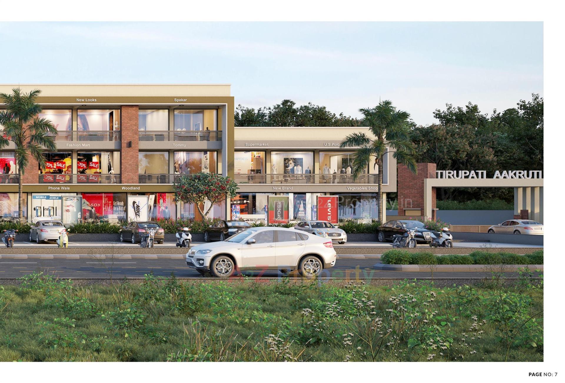 3D Elevation of real estate project Tirupati Square located at Palanpur, Banaskantha, Gujarat