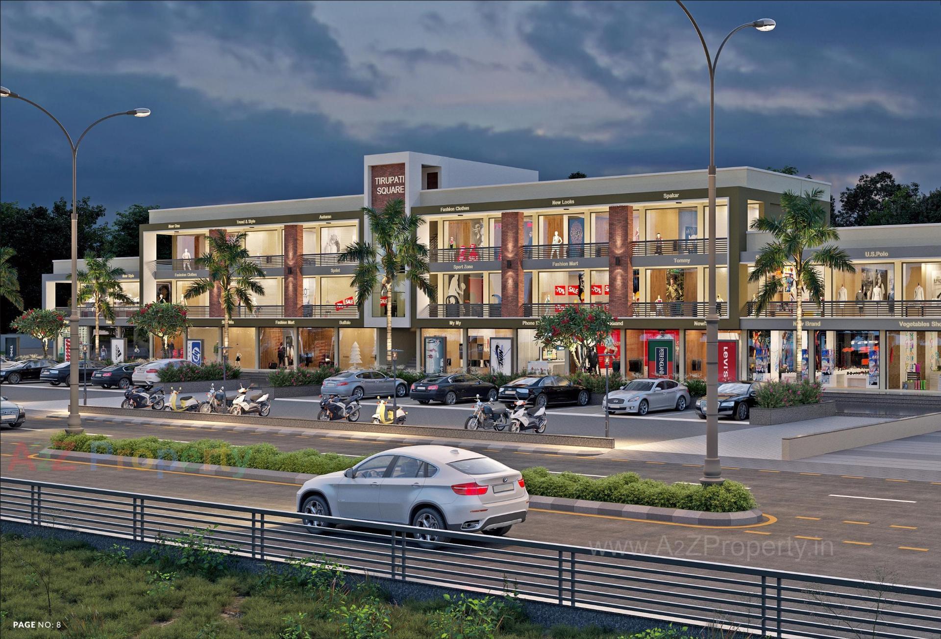 3D Elevation of real estate project Tirupati Square located at Palanpur, Banaskantha, Gujarat