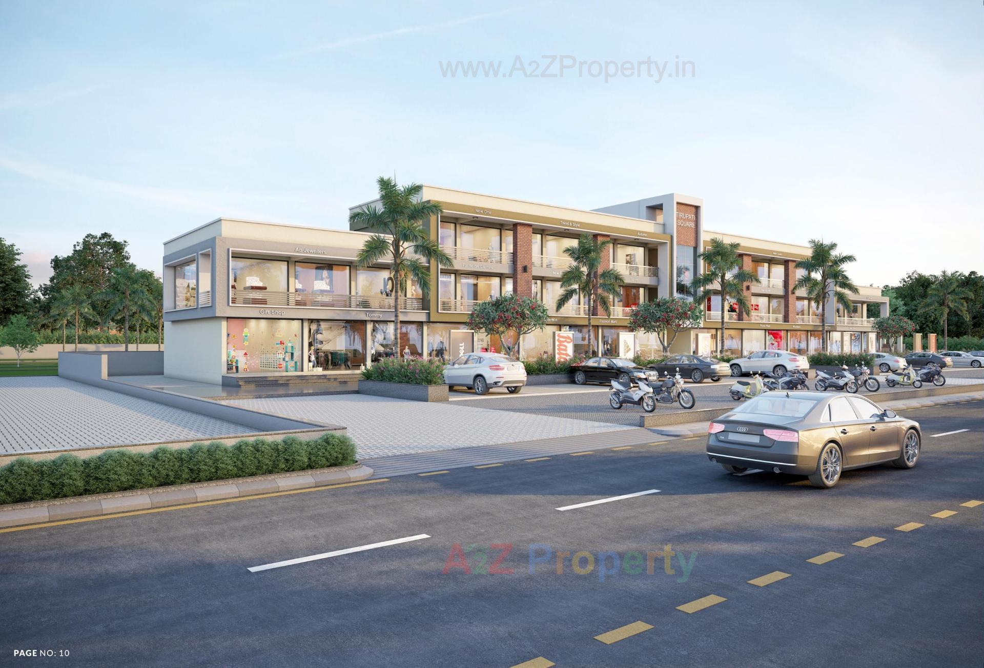 3D Elevation of real estate project Tirupati Square located at Palanpur, Banaskantha, Gujarat