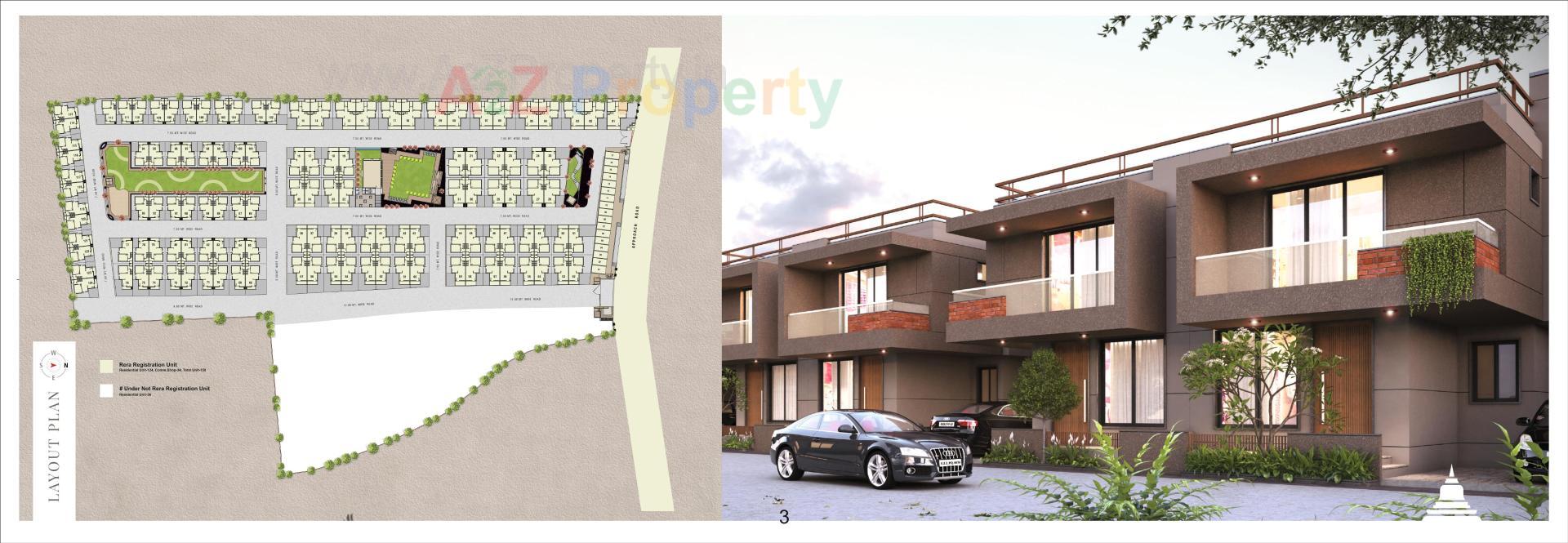 Layout of real estate project Umiyadham located at Palanpur, Banaskantha, Gujarat