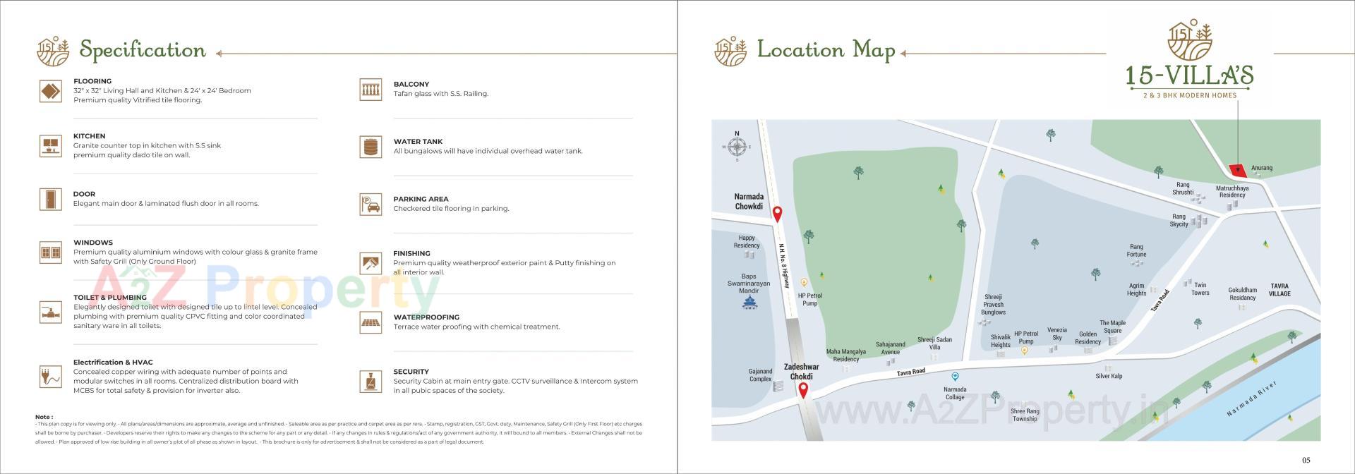  of real estate project 15 Villas located at Tavra, Bharuch, Gujarat