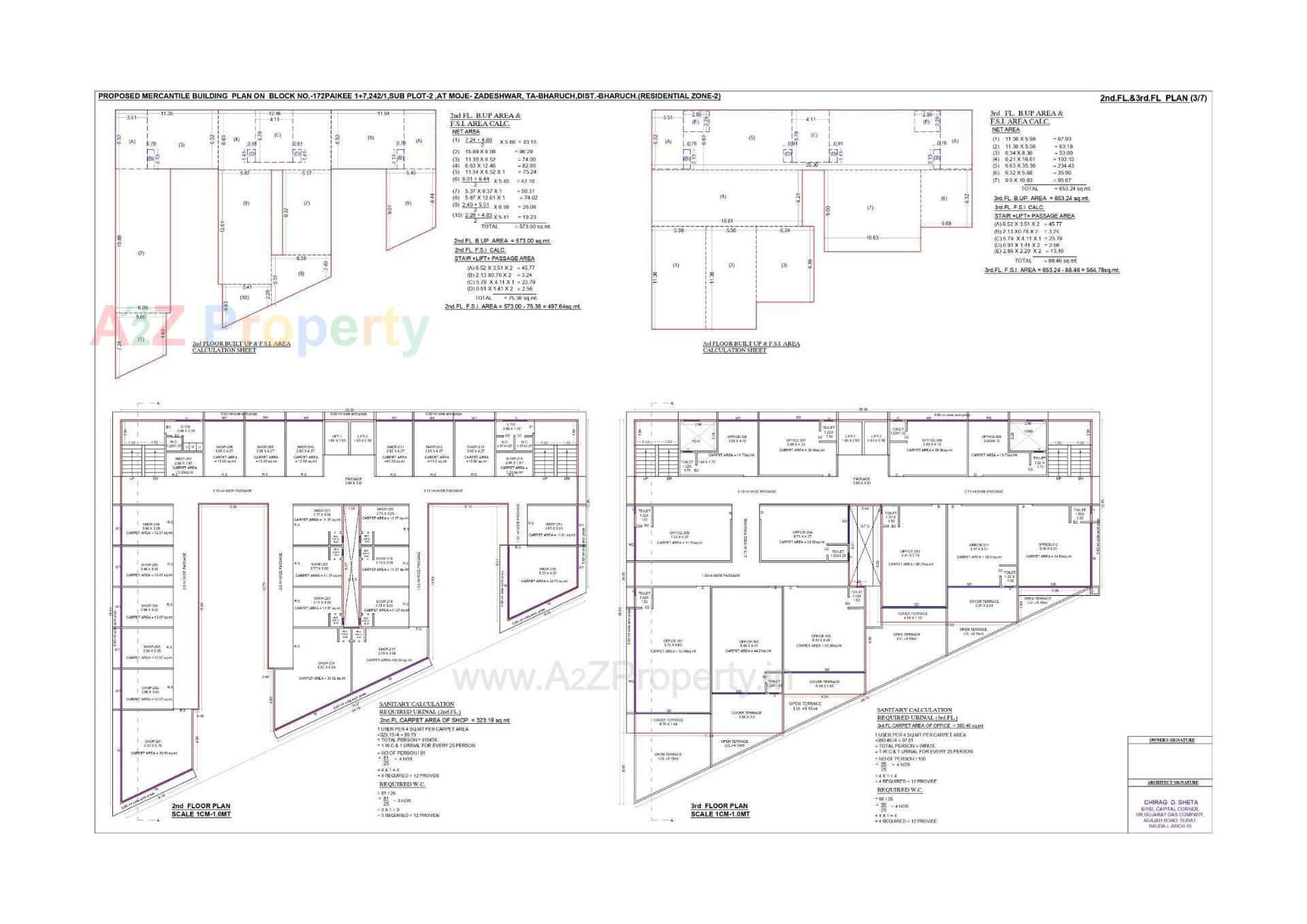 Layout of real estate project 7 X Empire located at Zadeshwar-tavra-main-road, Bharuch, Gujarat