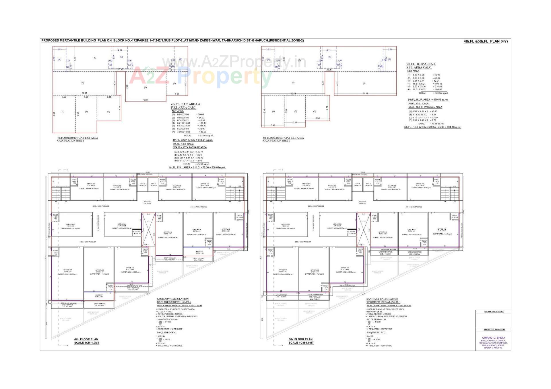 Layout of real estate project 7 X Empire located at Zadeshwar-tavra-main-road, Bharuch, Gujarat