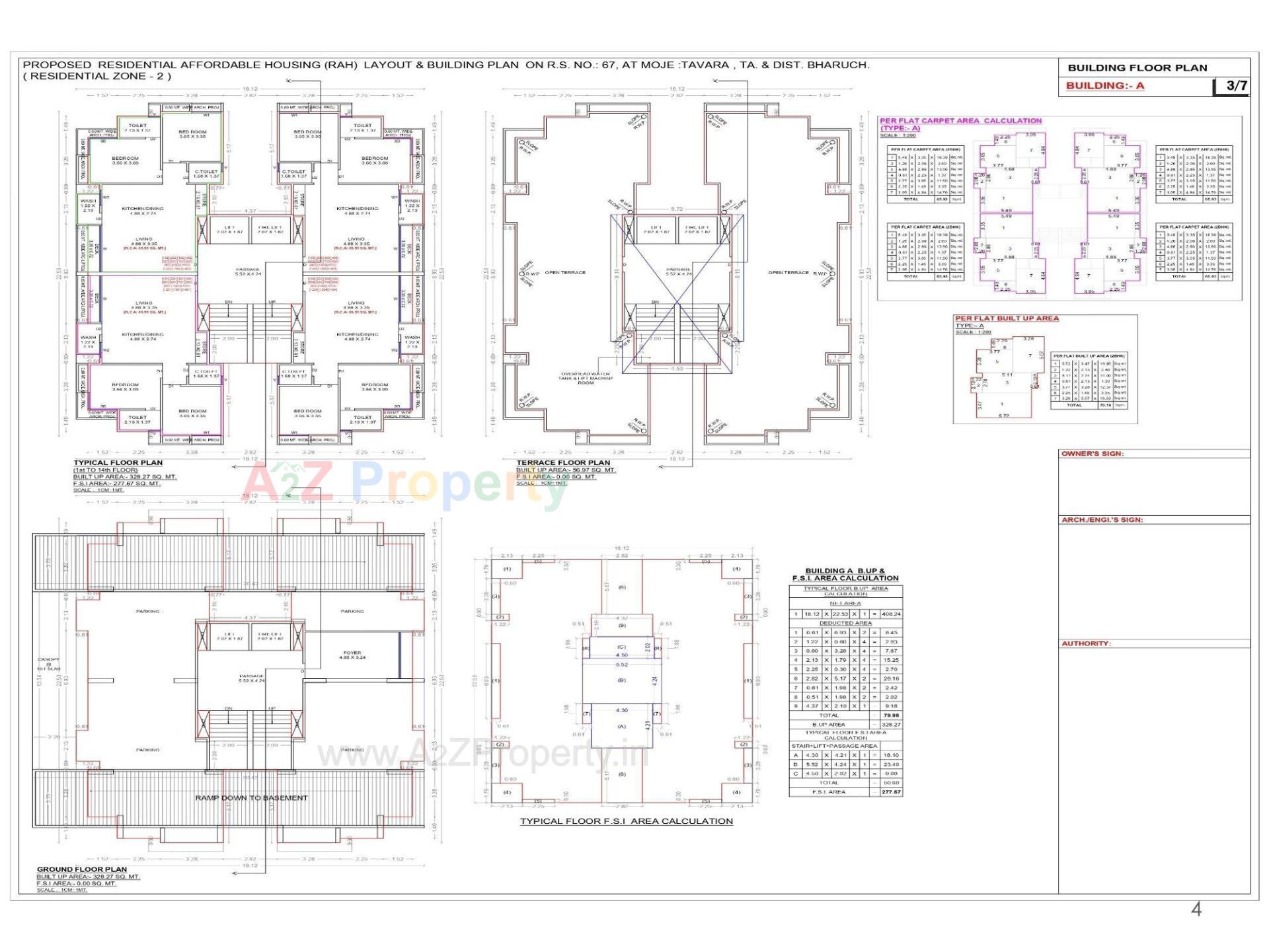 Layout of real estate project 7 X Homes located at Tavara, Bharuch, Gujarat
