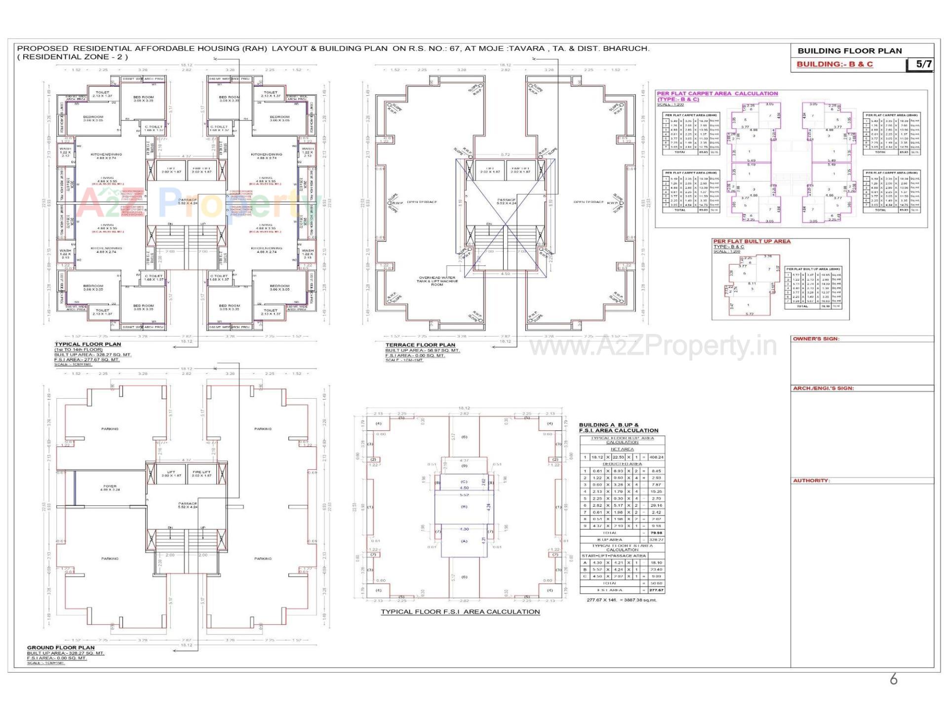 Layout of real estate project 7 X Homes located at Tavara, Bharuch, Gujarat