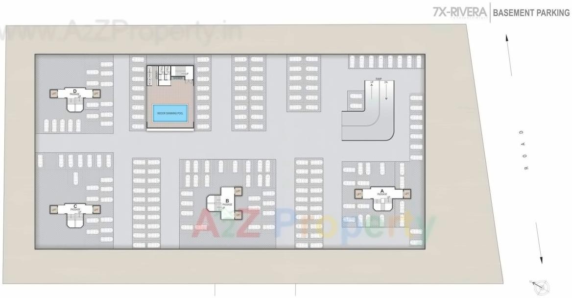 Layout of real estate project 7 X Rivera located at Tavra, Bharuch, Gujarat
