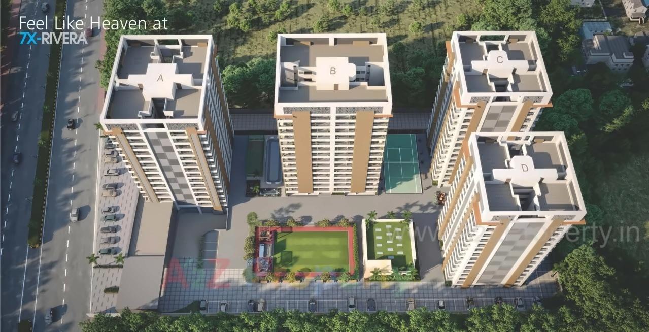 3D Elevation of real estate project 7 X Rivera located at Tavra, Bharuch, Gujarat