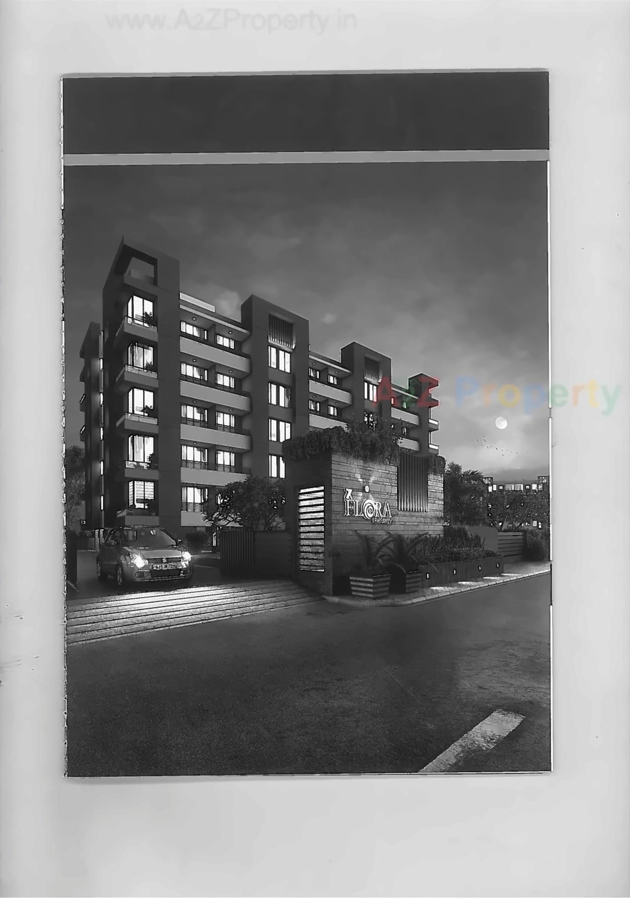 3D Elevation of real estate project 7x Flora Residency located at Zadeshwar, Bharuch, Gujarat