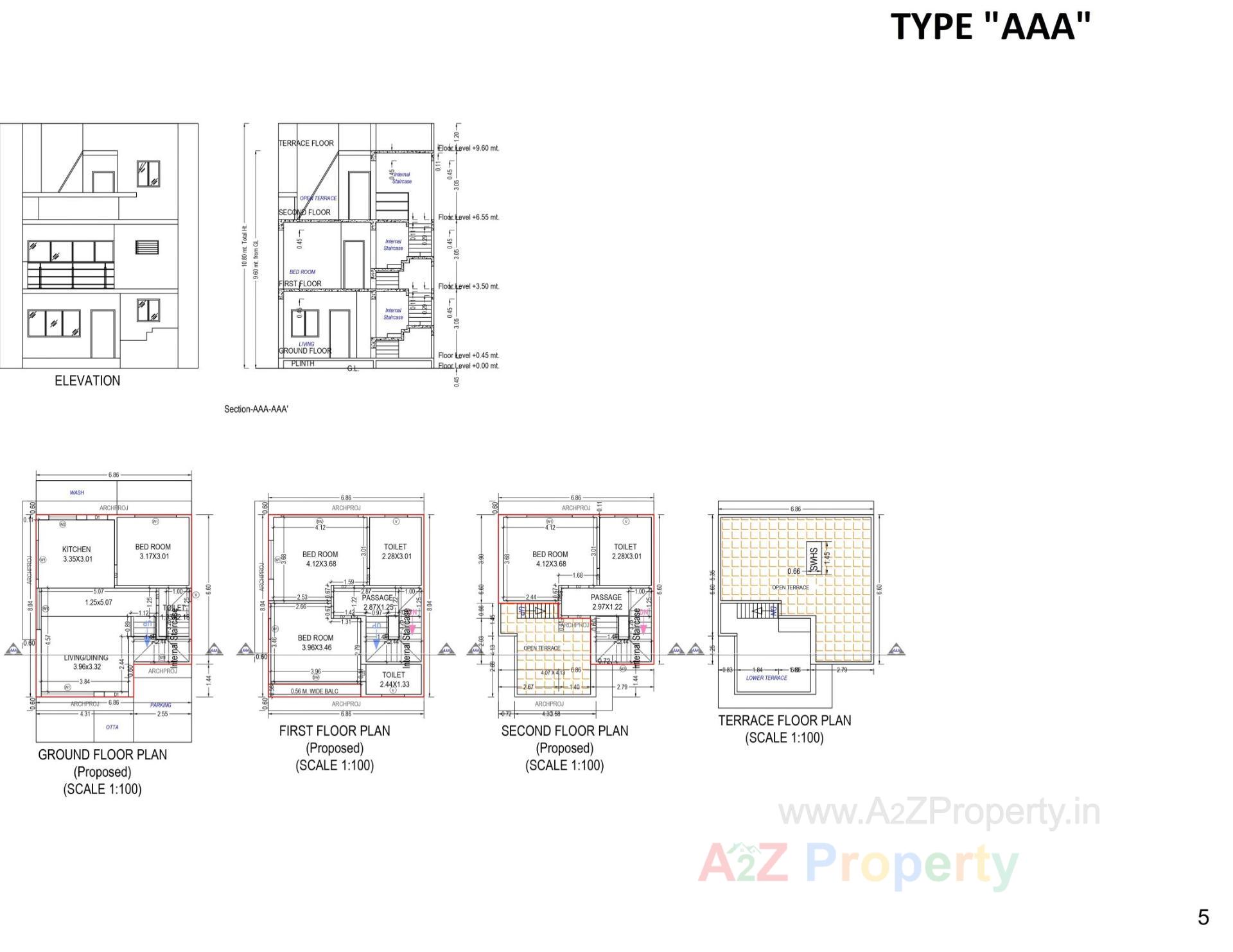 Layout of real estate project 7x Sparsh Villa located at Zadeshwar, Bharuch, Gujarat